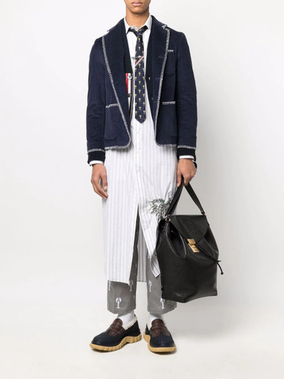 Thom Browne intarsia-pattern cardigan outlook