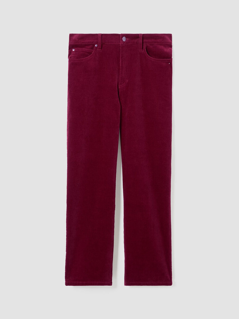 Organic Cotton Stretch Corduroy Straight Pant 1