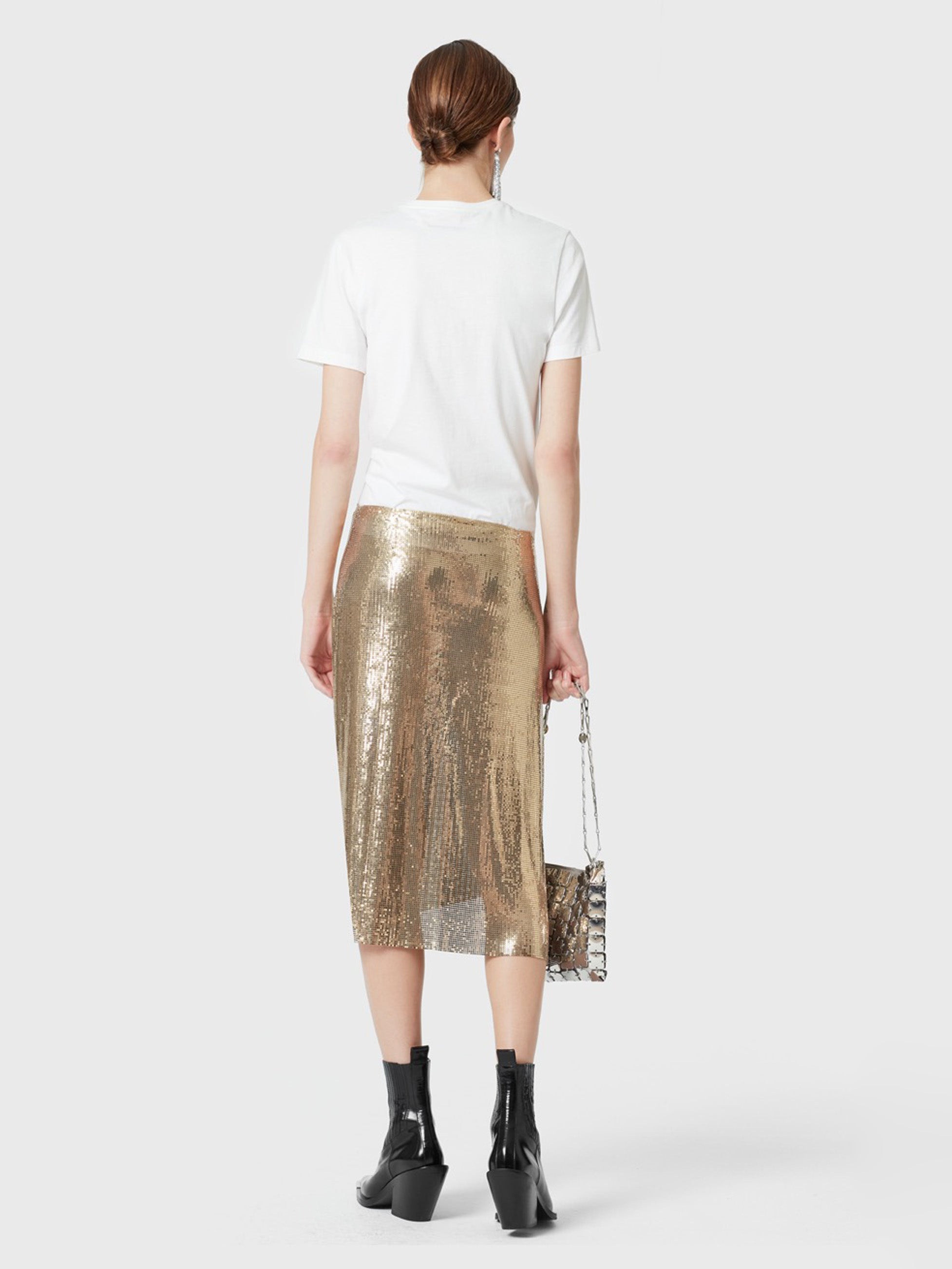 GOLD DRAPÉ PRESSION CHAINMAIL SKIRT - 2