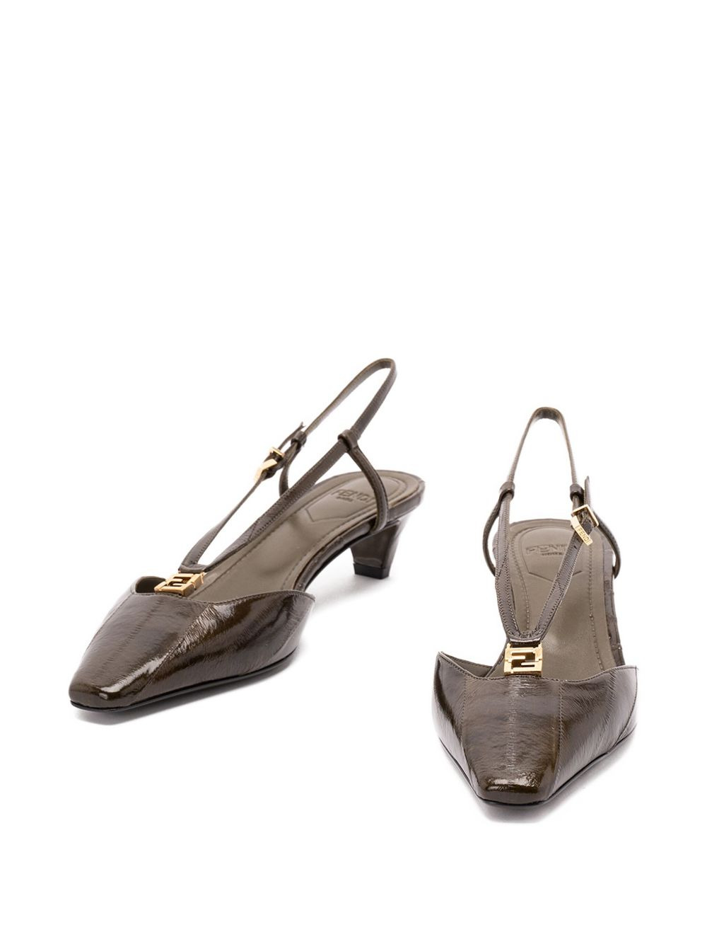 40mm slingback pointed-toe heeled pumps - 4
