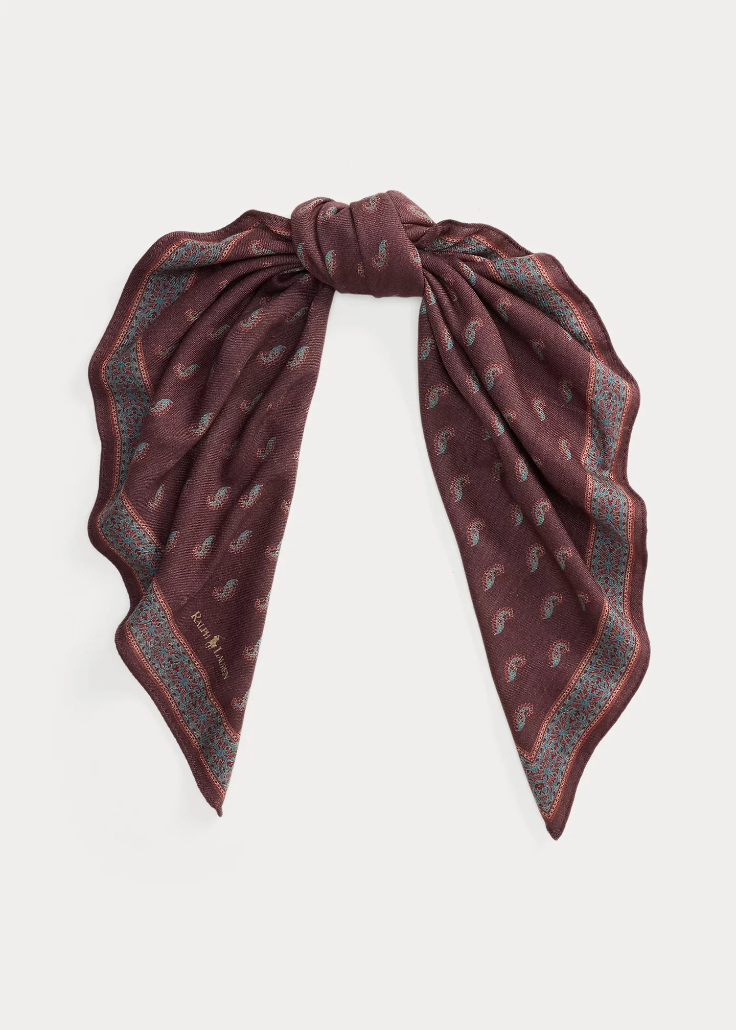 Paisley Wool Square Scarf - 1