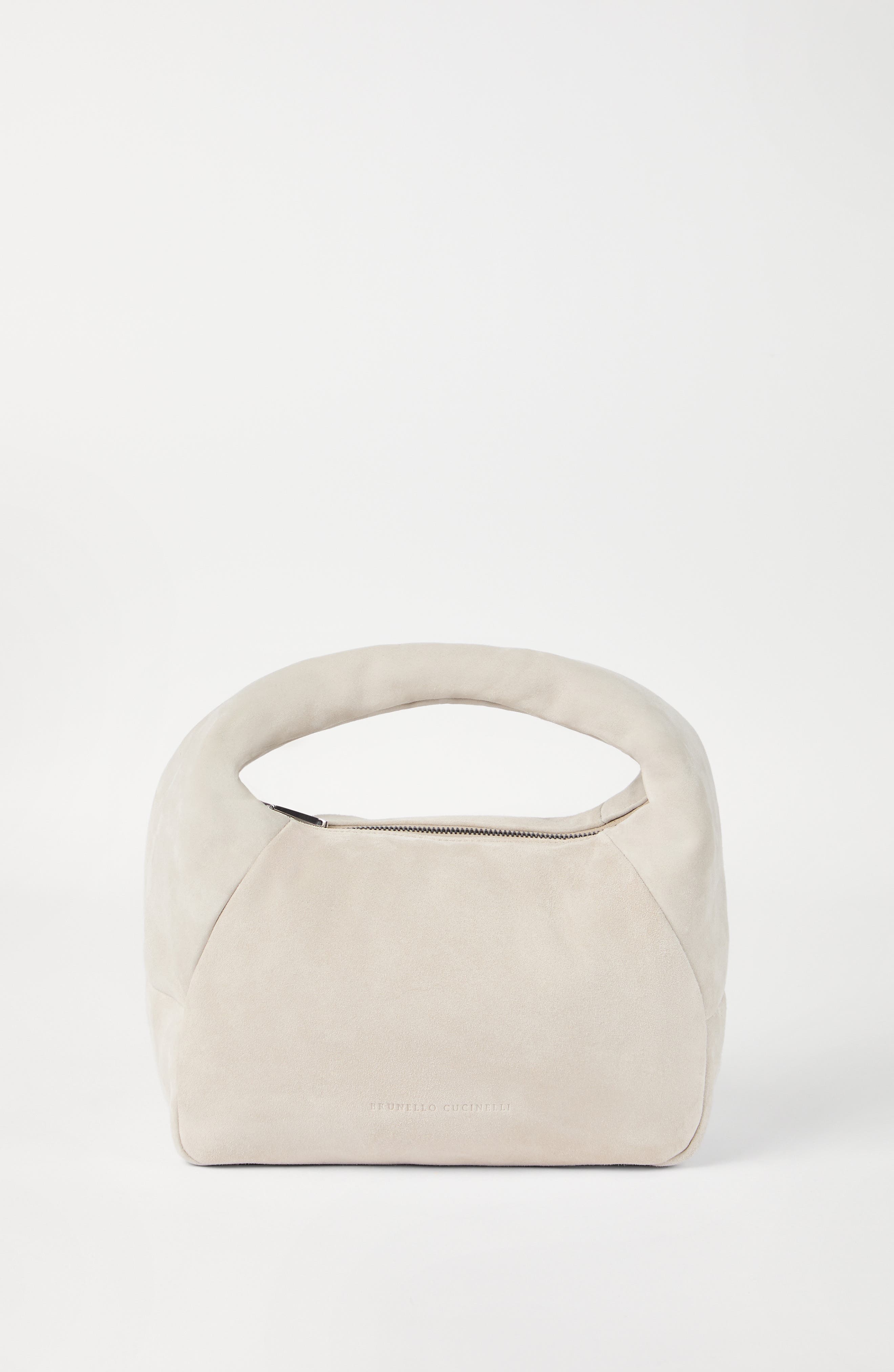 Brunello Cucinelli Small suede BC Duo Hobo bag in Ecru at Nordstrom - 2