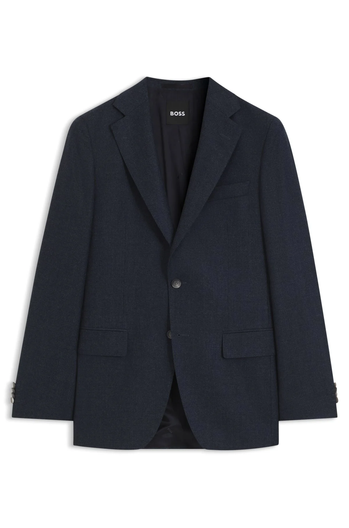 PATTERNED SLIM-FIT BLAZER IN ITALIAN VIRGIN WOOL - 1
