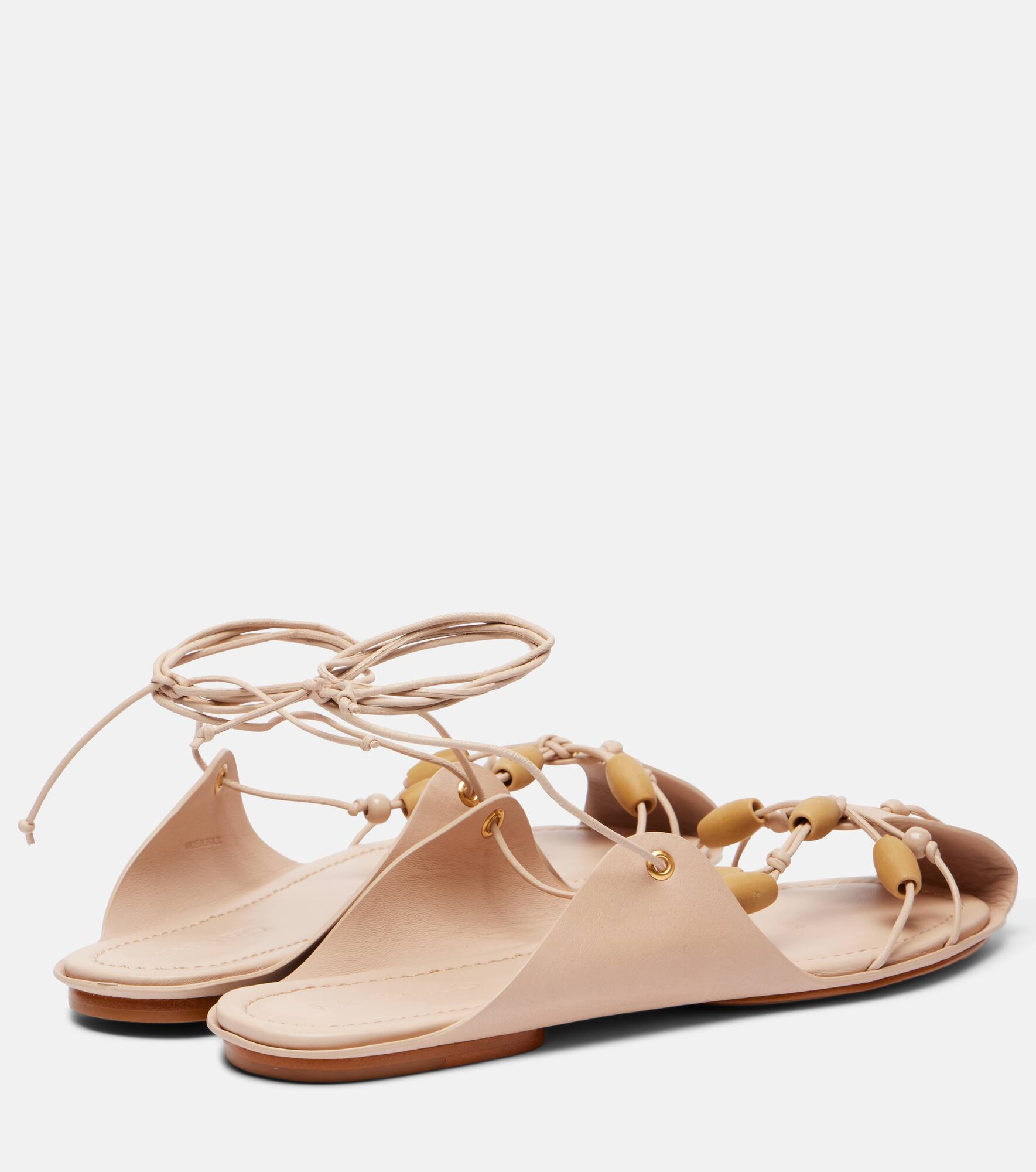 Beaded leather sandals - 2