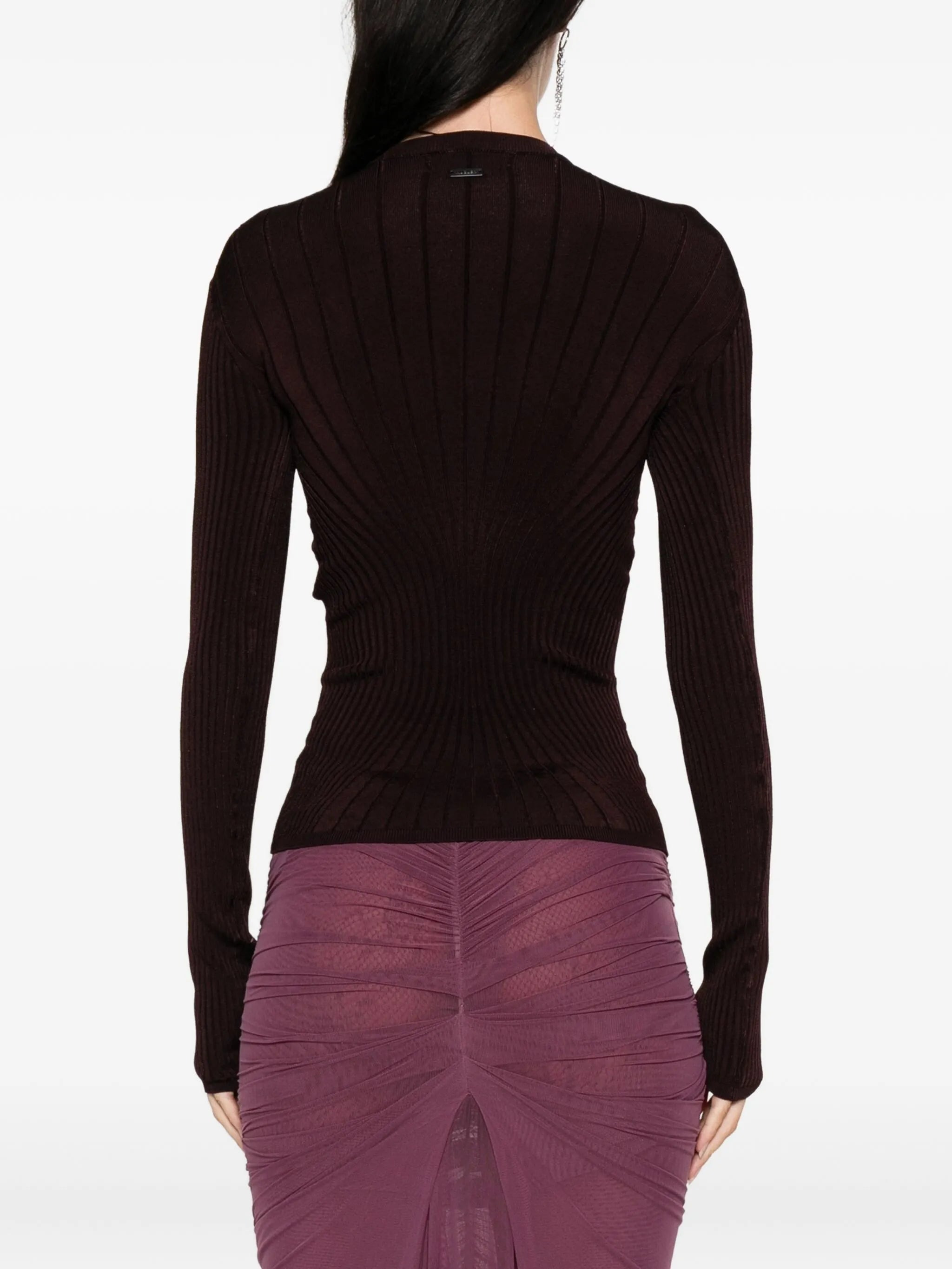 ribbed long-sleeve top - 4