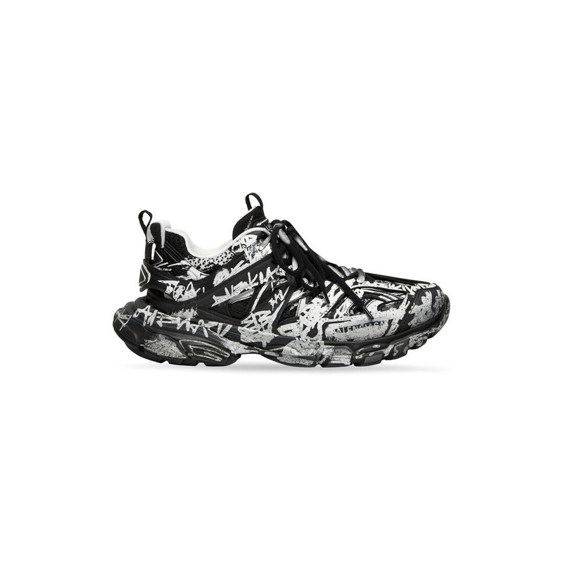 Men's Track Graffiti Sneaker in Black - 1