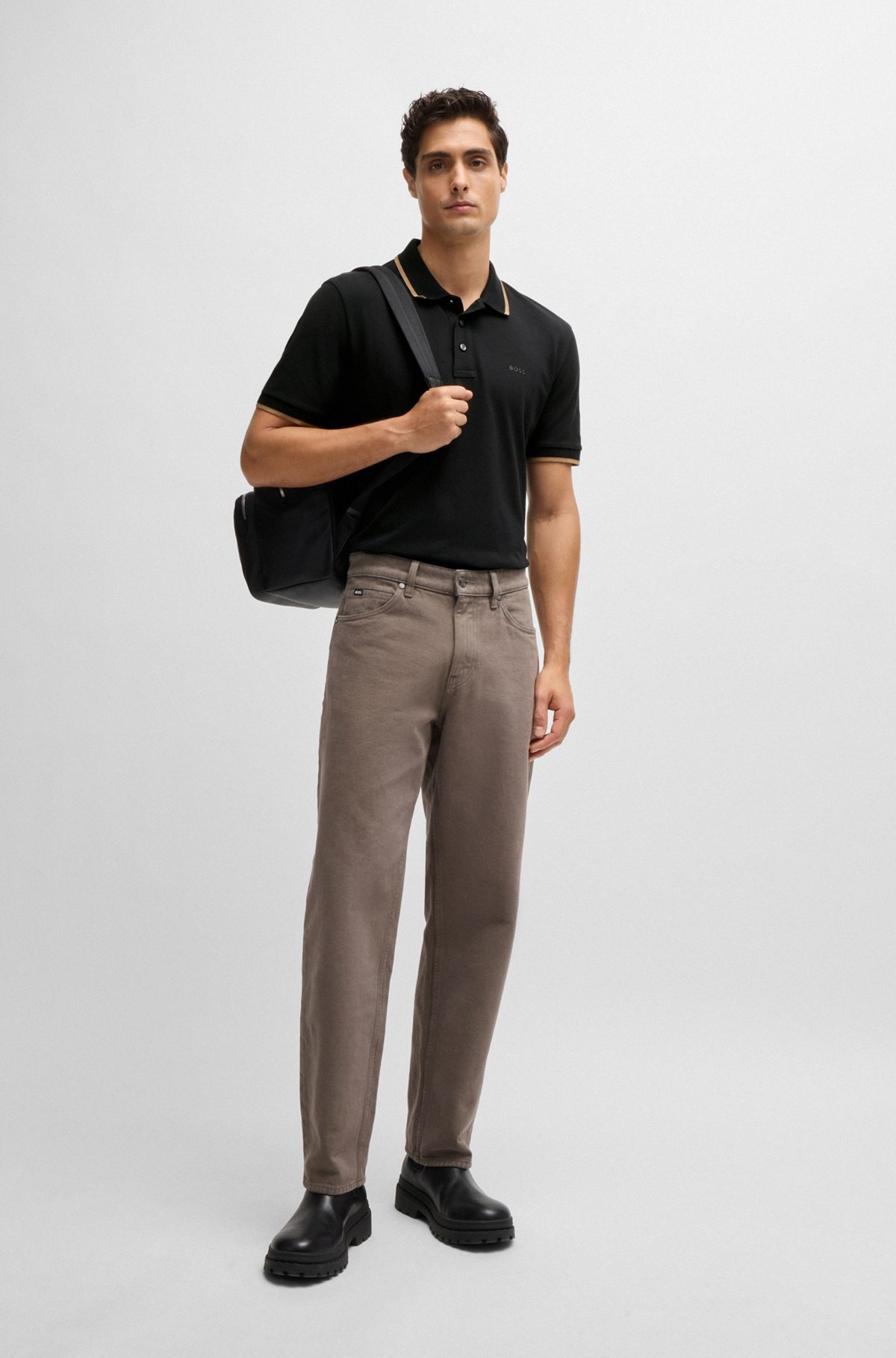 COTTON-PIQUÉ POLO SHIRT WITH LOGO DETAIL - 4