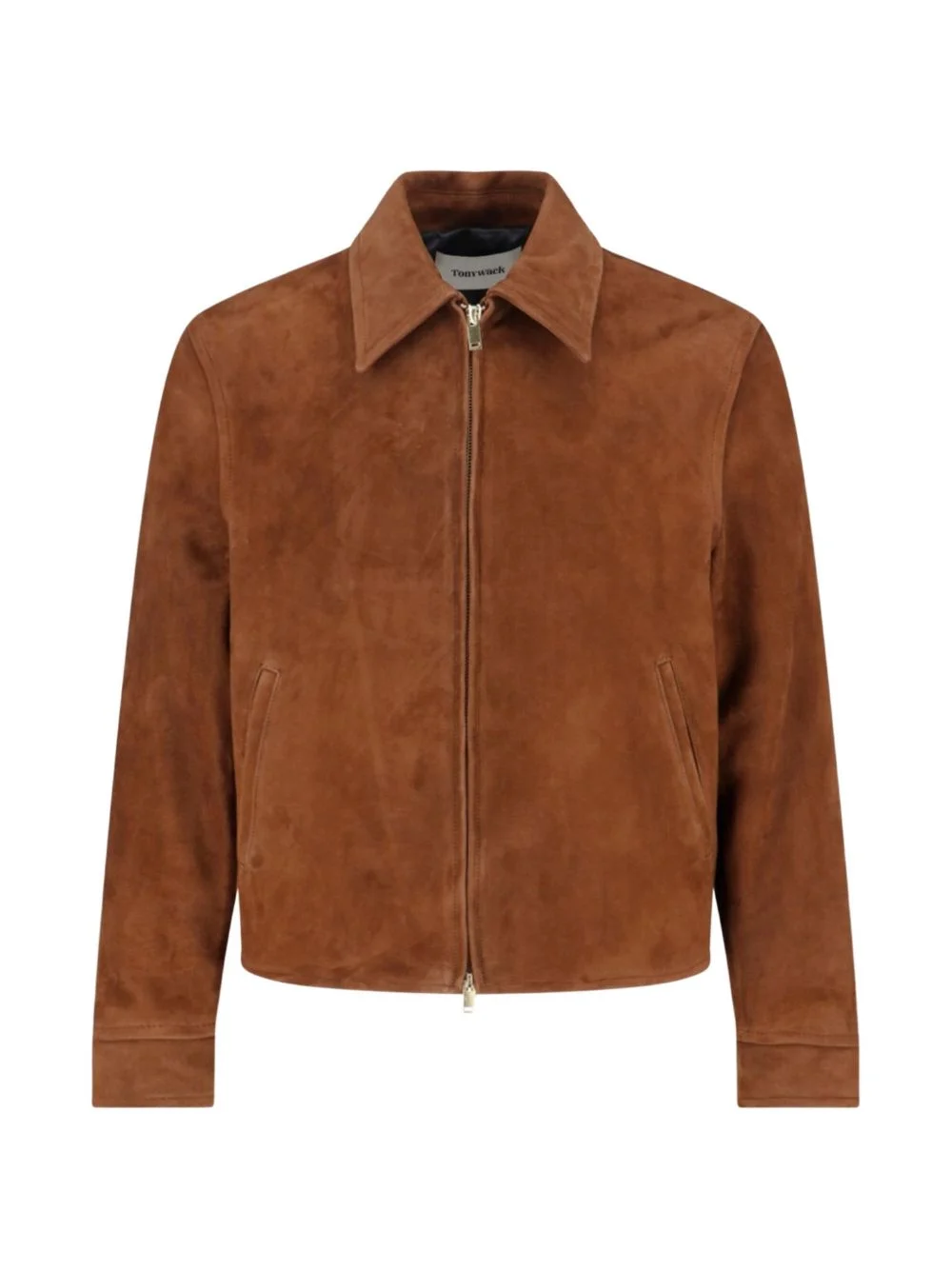 suede zip jacket - 1