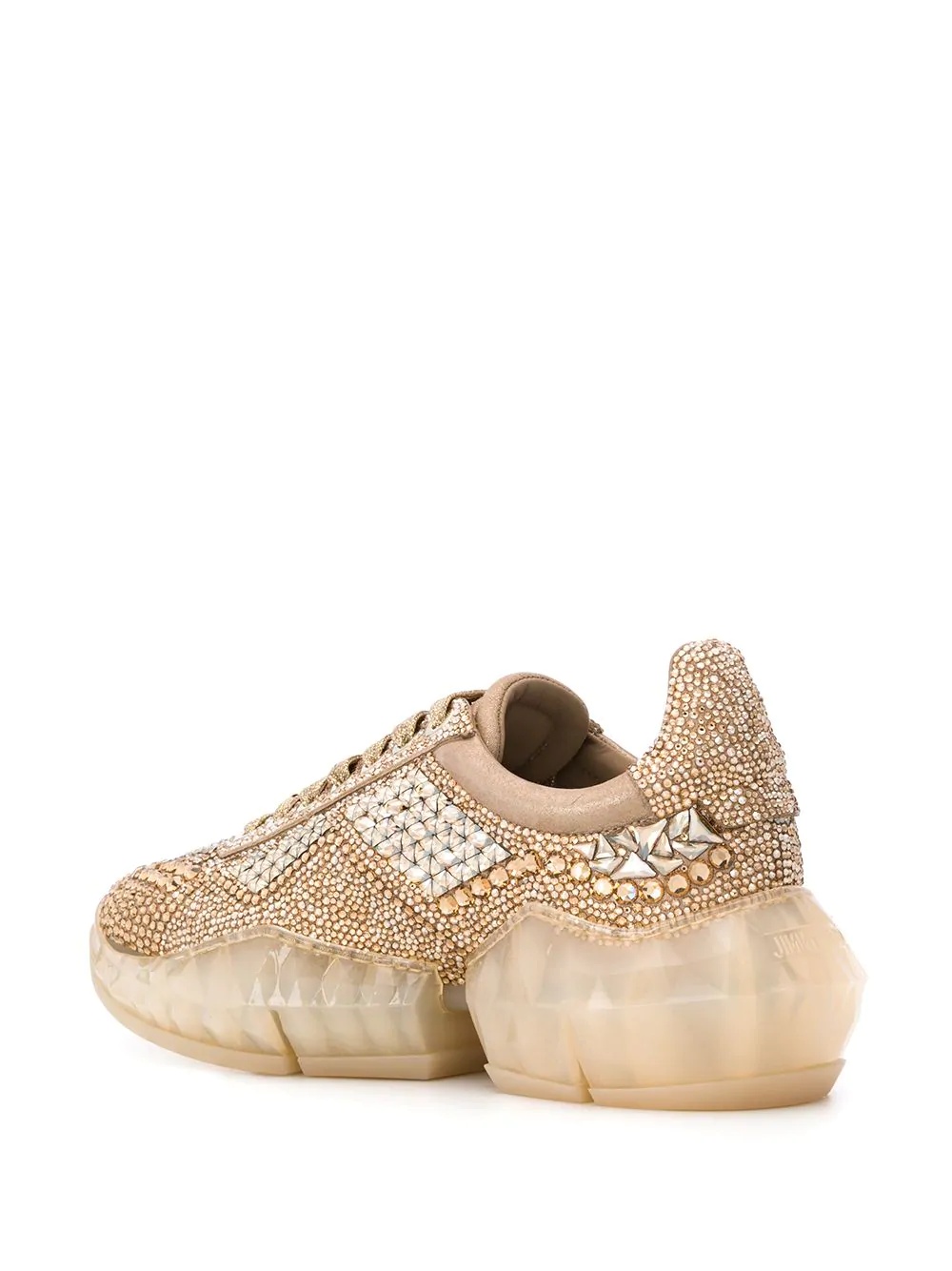 Diamond crystal-embellished sneakers - 3