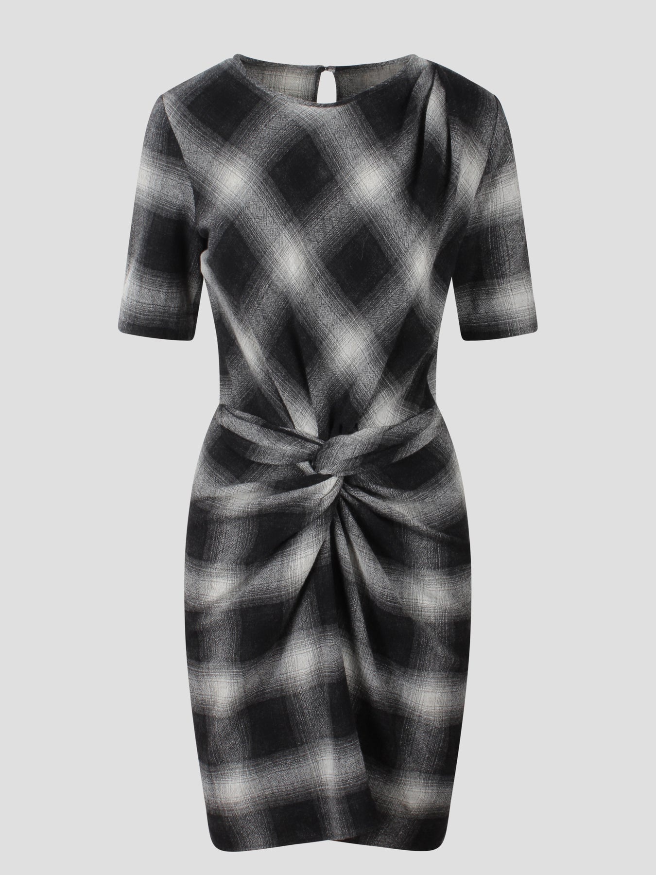 Lacing checked dress - 1