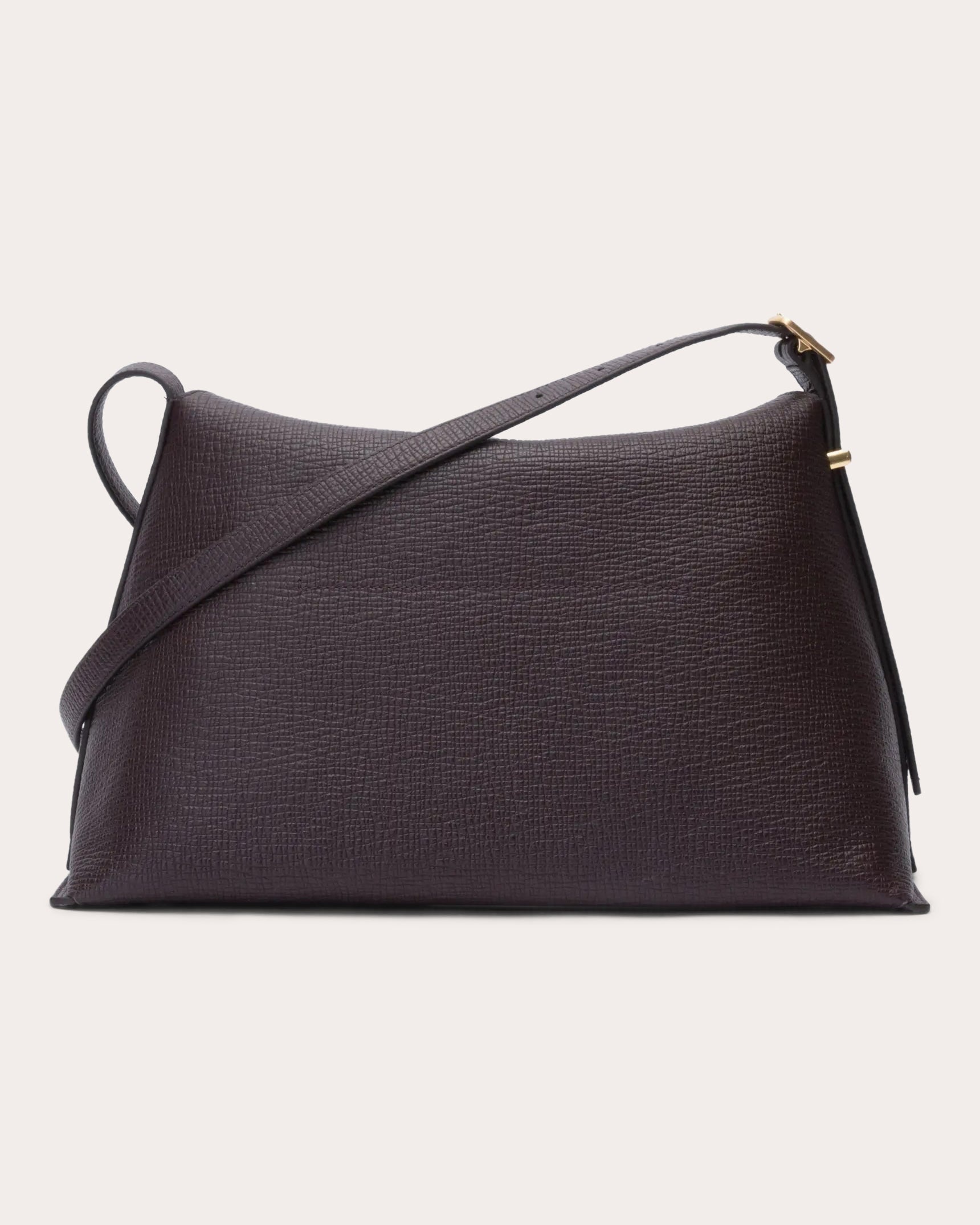 ID Textured Leather Shoulder Bag - 4