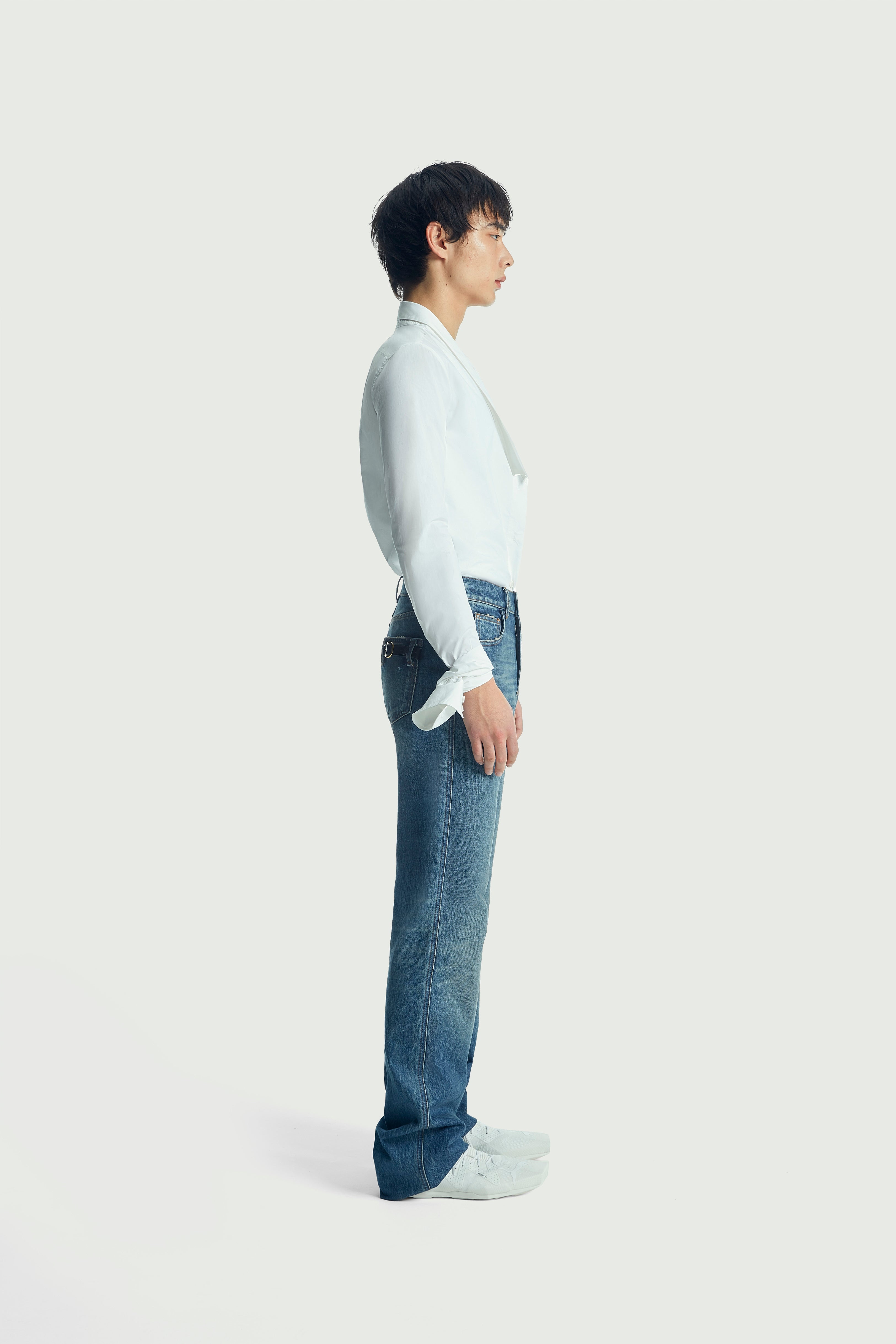 Straight Leg Denim Pants - 7