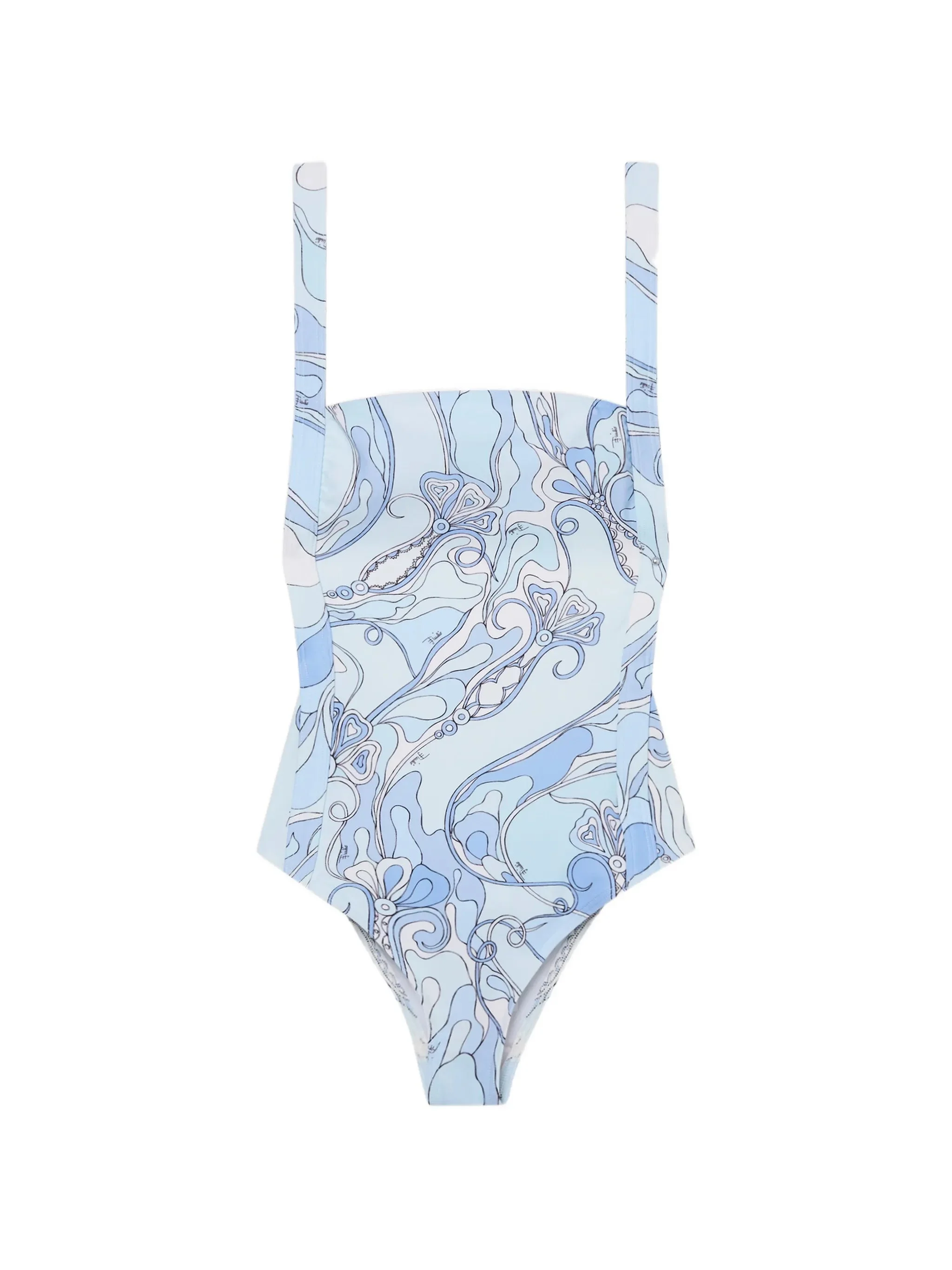 Orchidee-print swimsuit - 1