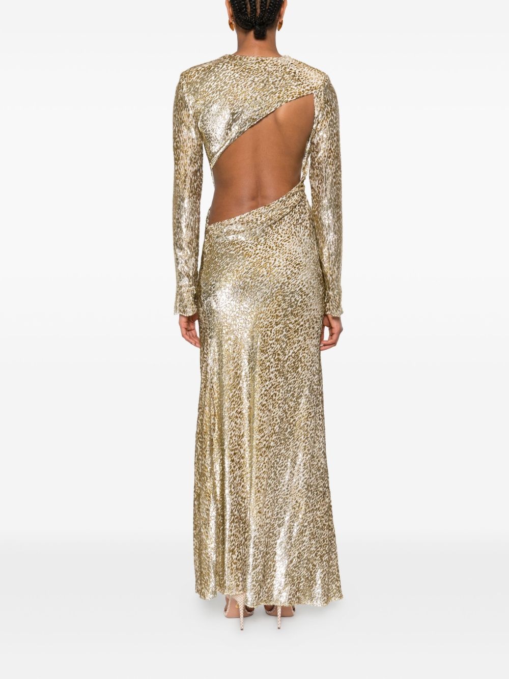 long-sleeved maxi dress - 4