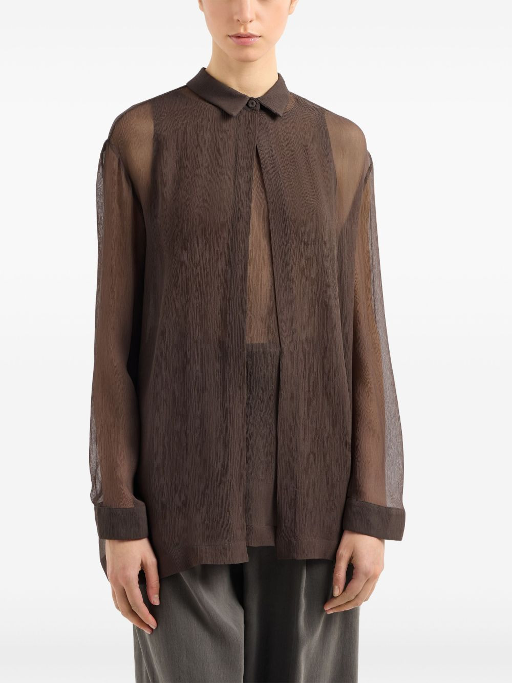 double-layer silk top - 3