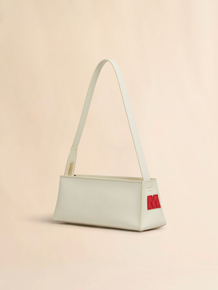 CREAM LEATHER MUSEO BAGUETTE BAG - 3