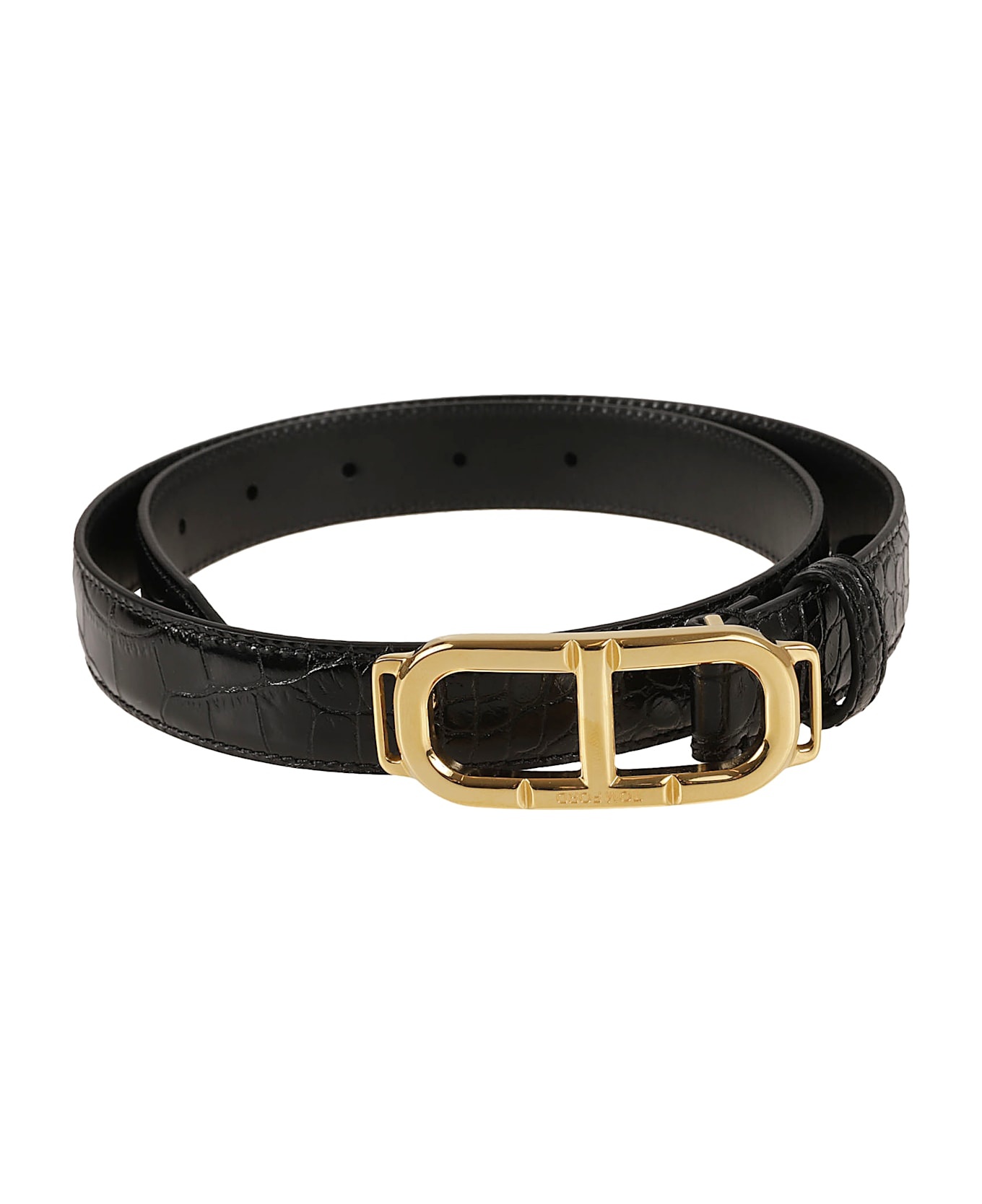 Shinny Stamped Croc Belt - 2