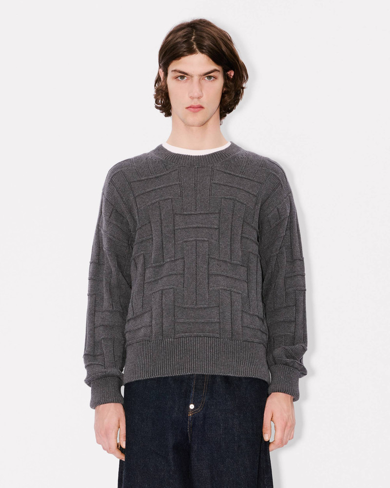 'KENZO Weave' embroidered jumper in cotton 3