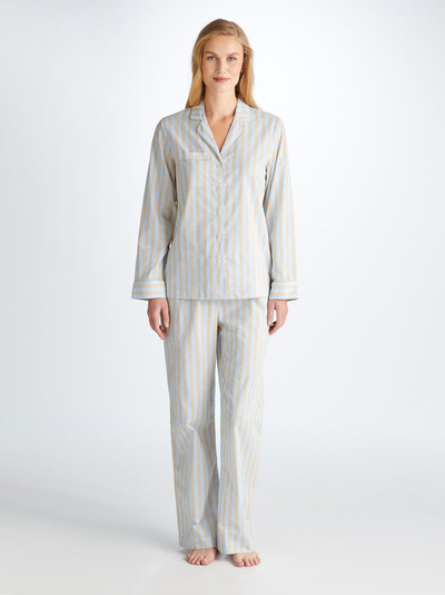 Derek Rose Women's Pyjamas Amalfi 20 Cotton Batiste Blue outlook