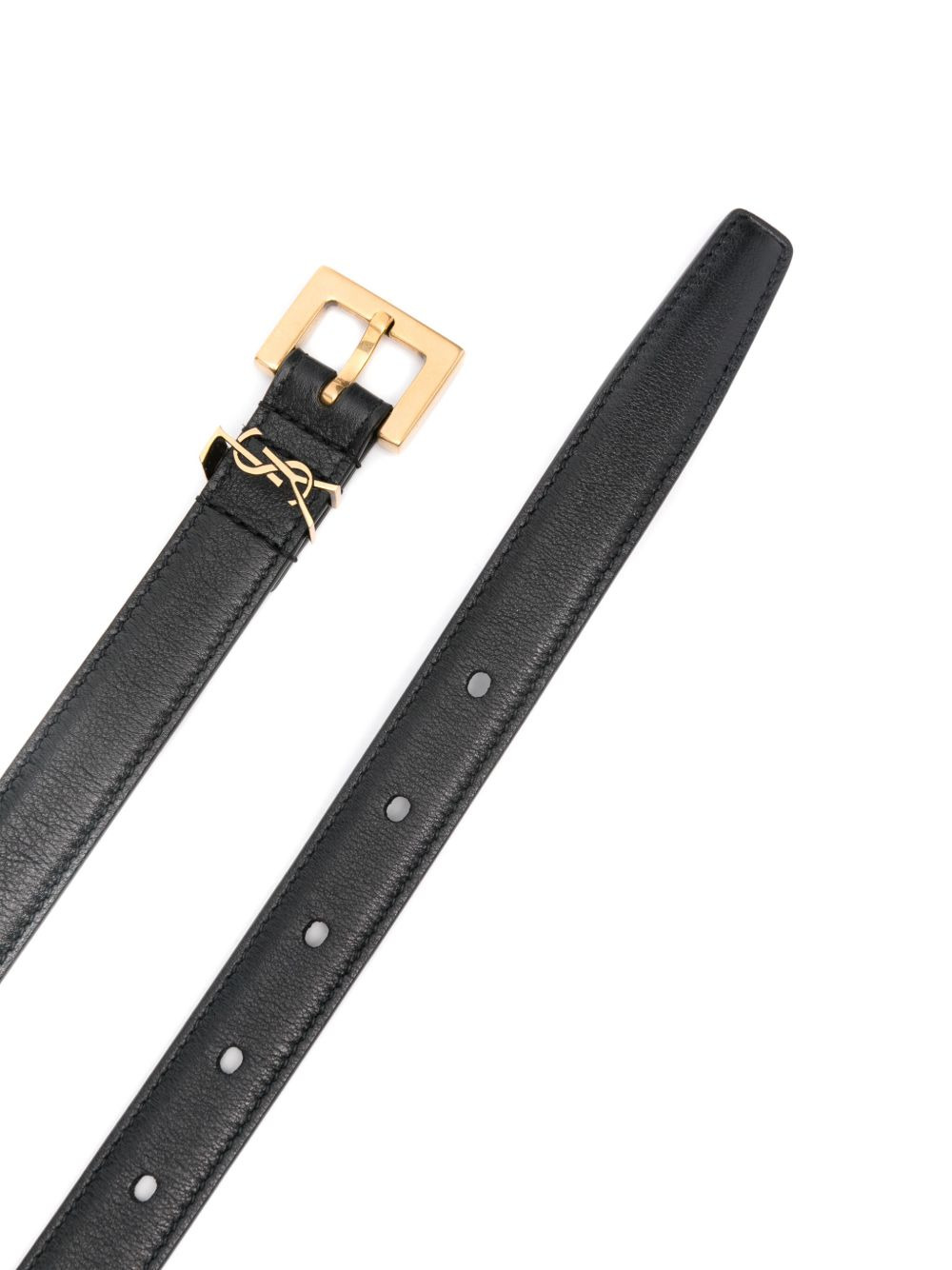 monogram leather belt - 2
