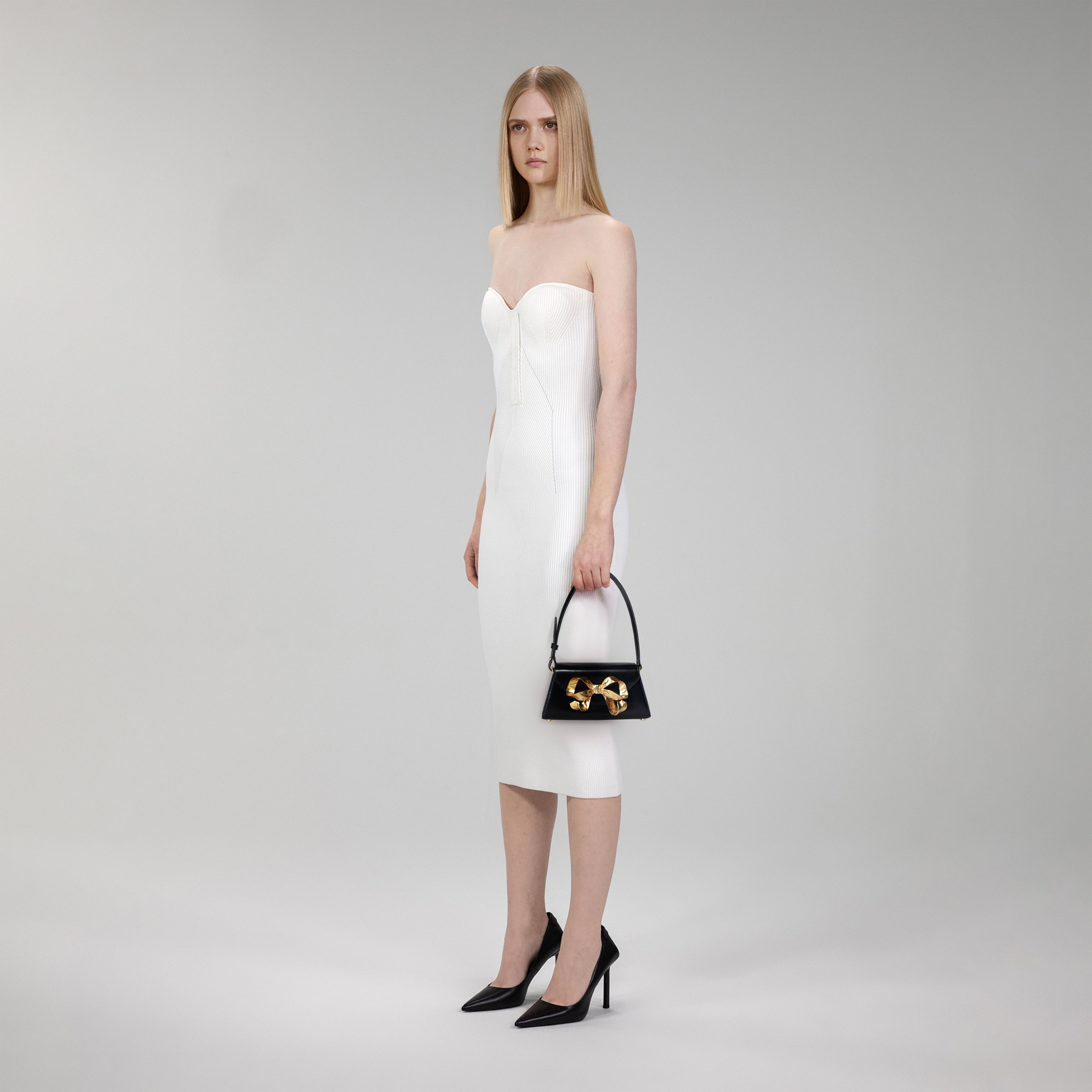 Black Bow Mini Shoulder Bag - 4