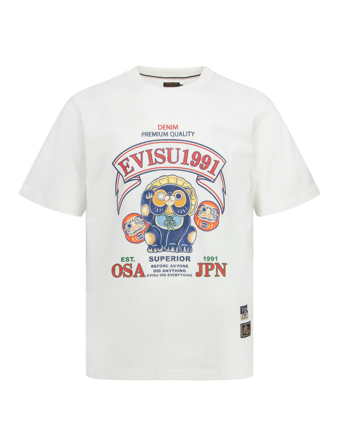 TANUKI AND DARUMA PRINT REGULAR FIT T-SHIRT - 13