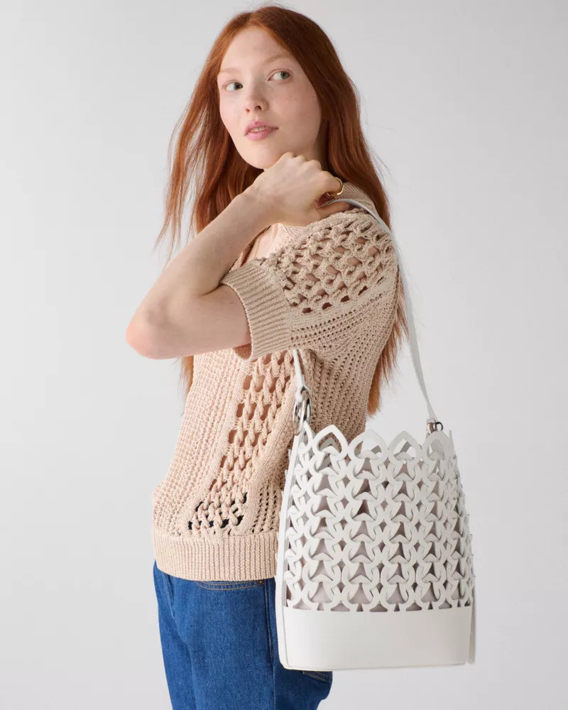 kate spade Halo Woven Bucket Bag outlook
