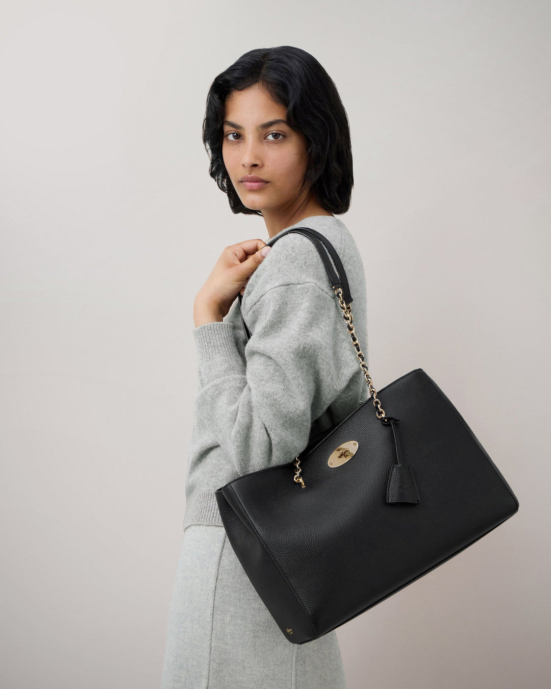Lily Chain Tote Small Classic Grain - 5