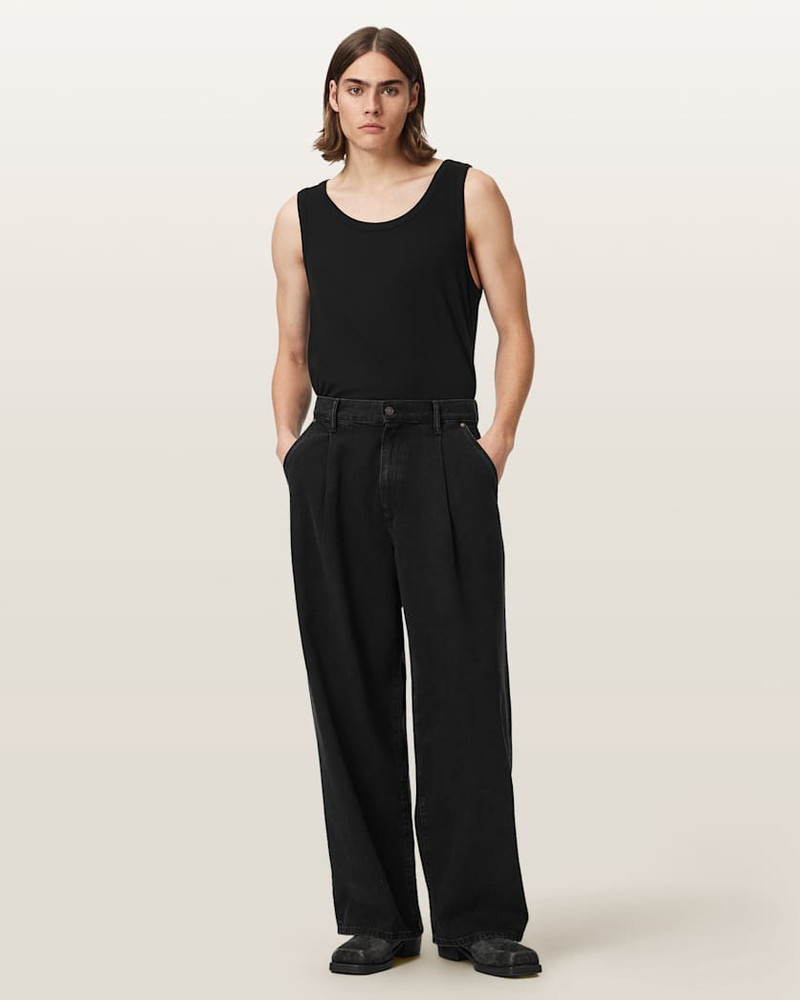 DAZE PLEATED WIDE LEG JEANS 5