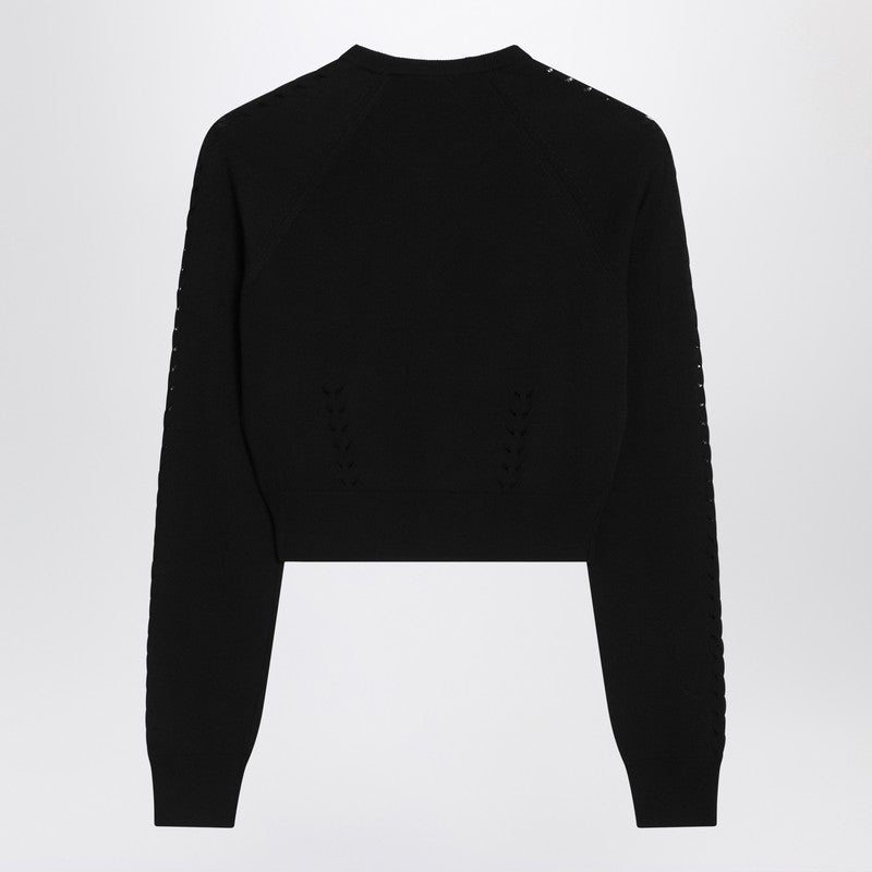 Dolce&Gabbana Black Cardigan With Punched Details Women - 2