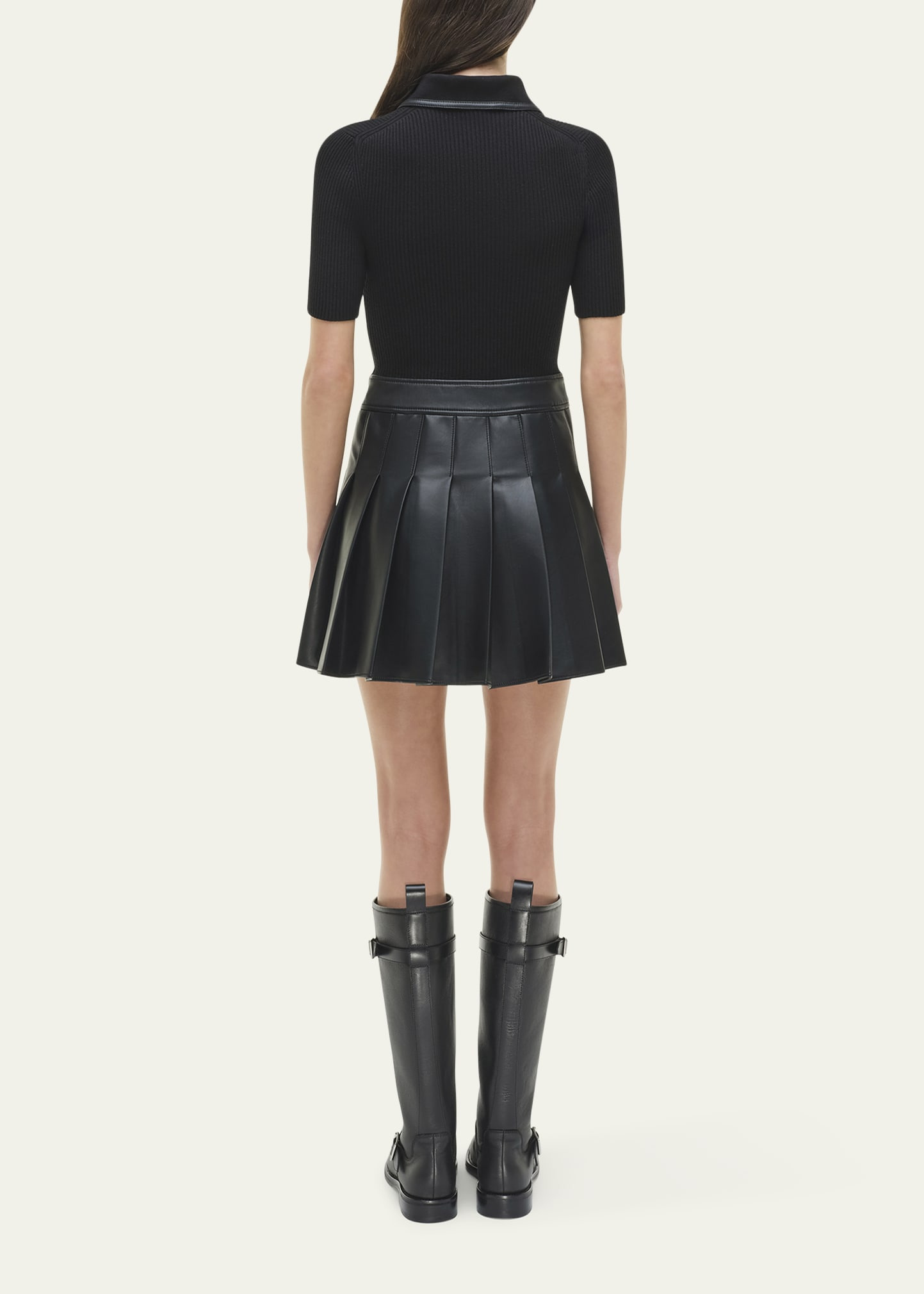 Linnie Pleated Combo Mini Dress - 3