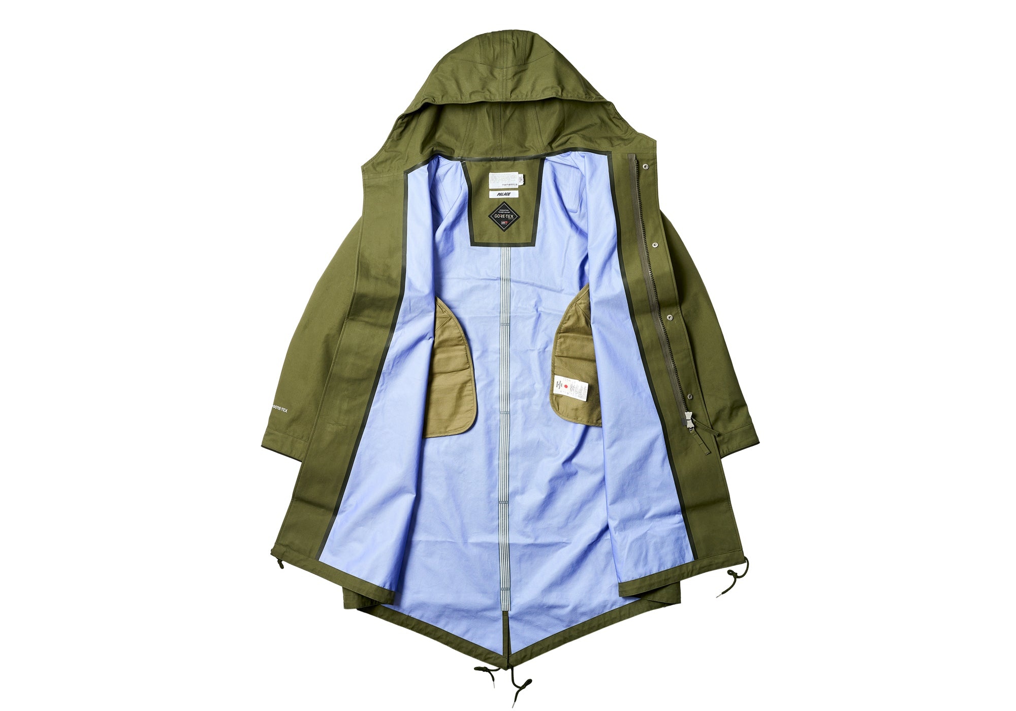 PALACE NANAMICA GORE-TEX HOODED COAT SAGE GREEN - 2
