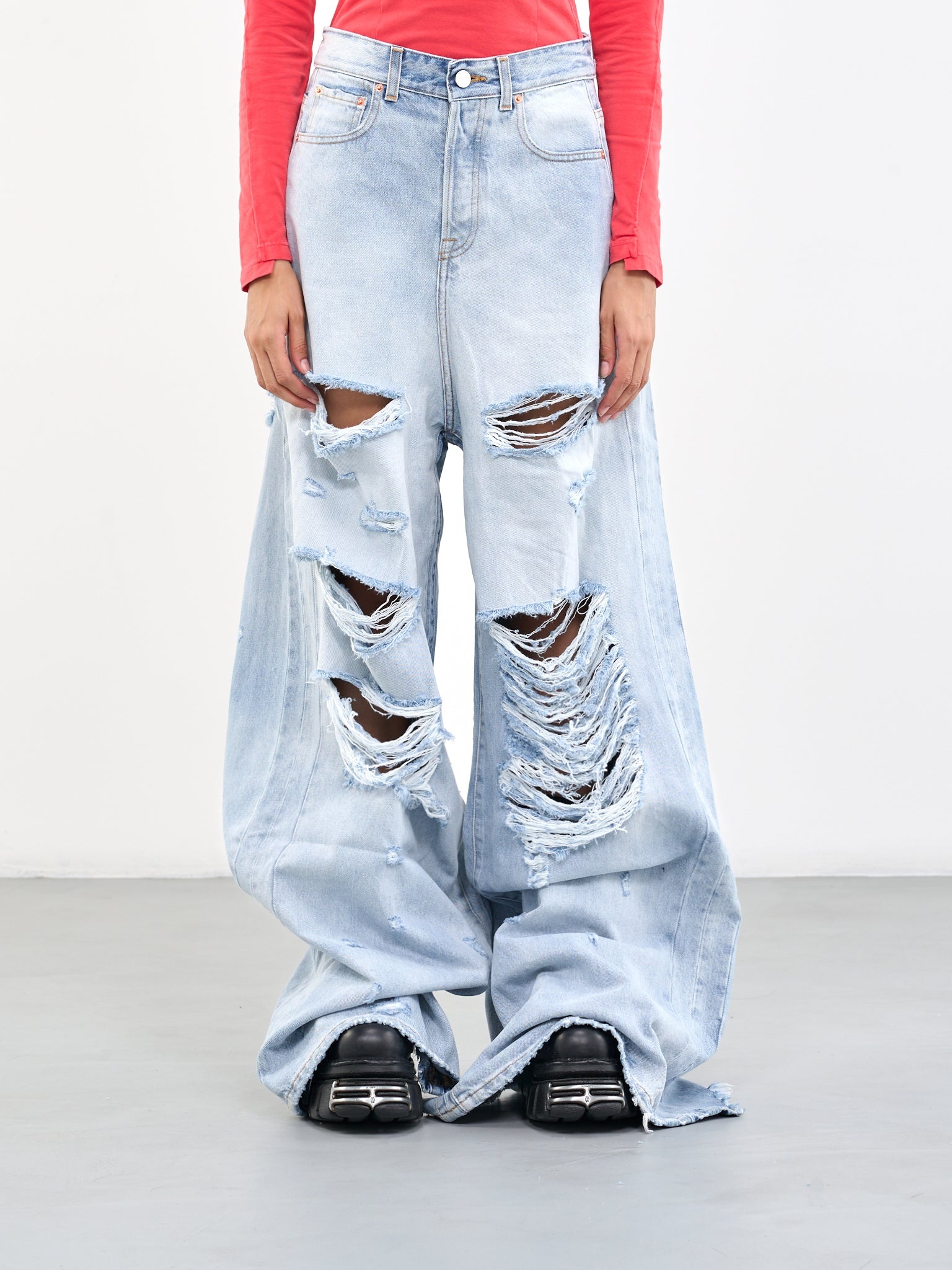 登坂広臣着用VETEMENTS Destroyed Baggy Jeans - デニム/ジーンズ