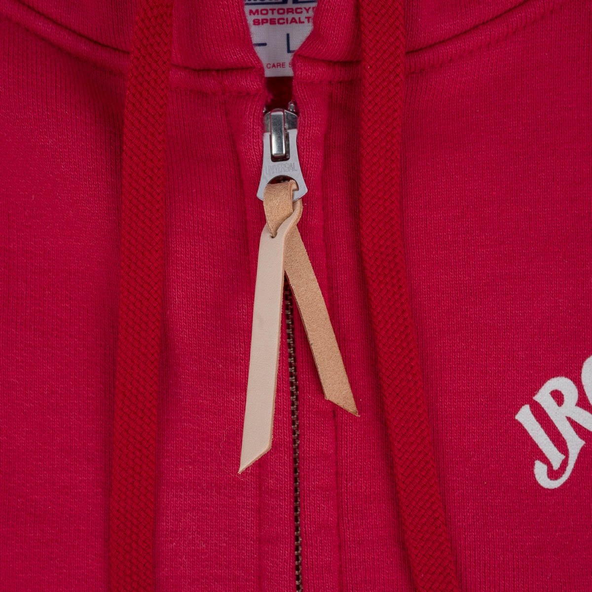 IHSW-65-RED Printed 14oz Ultra Heavyweight Loopwheel Cotton Zippered Hoodie - Red - 9