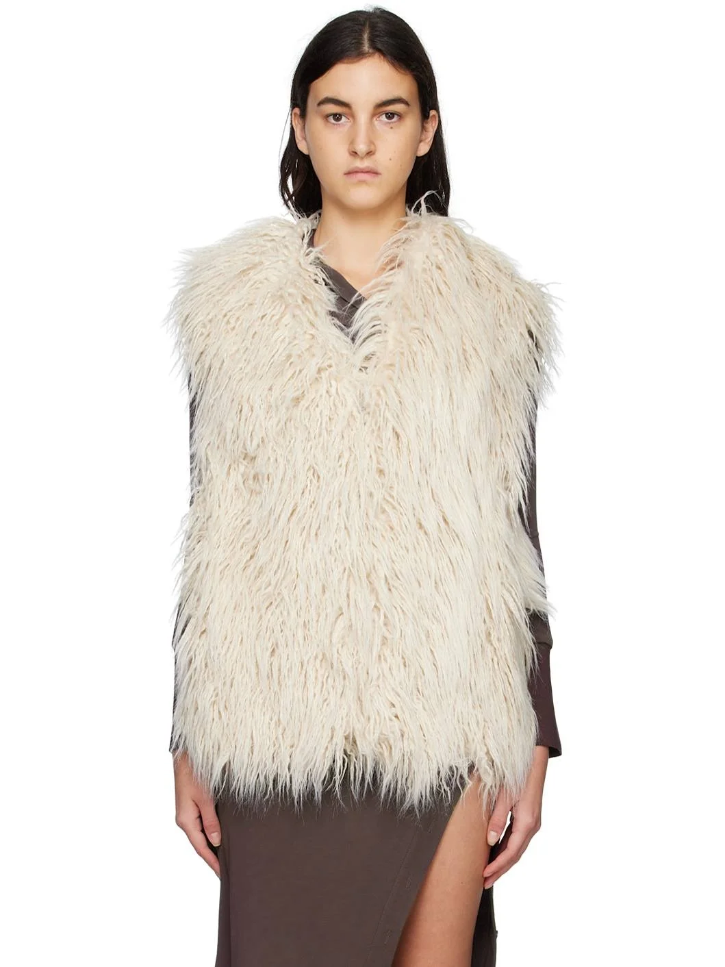 Off-White Eco Fur Vest - 1