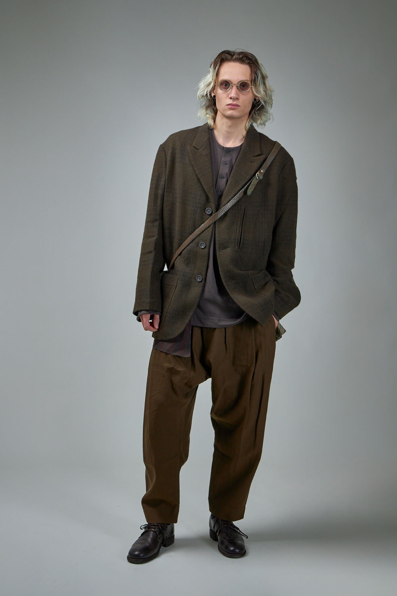 Single Breasted Blazer With Scholar Print - 3