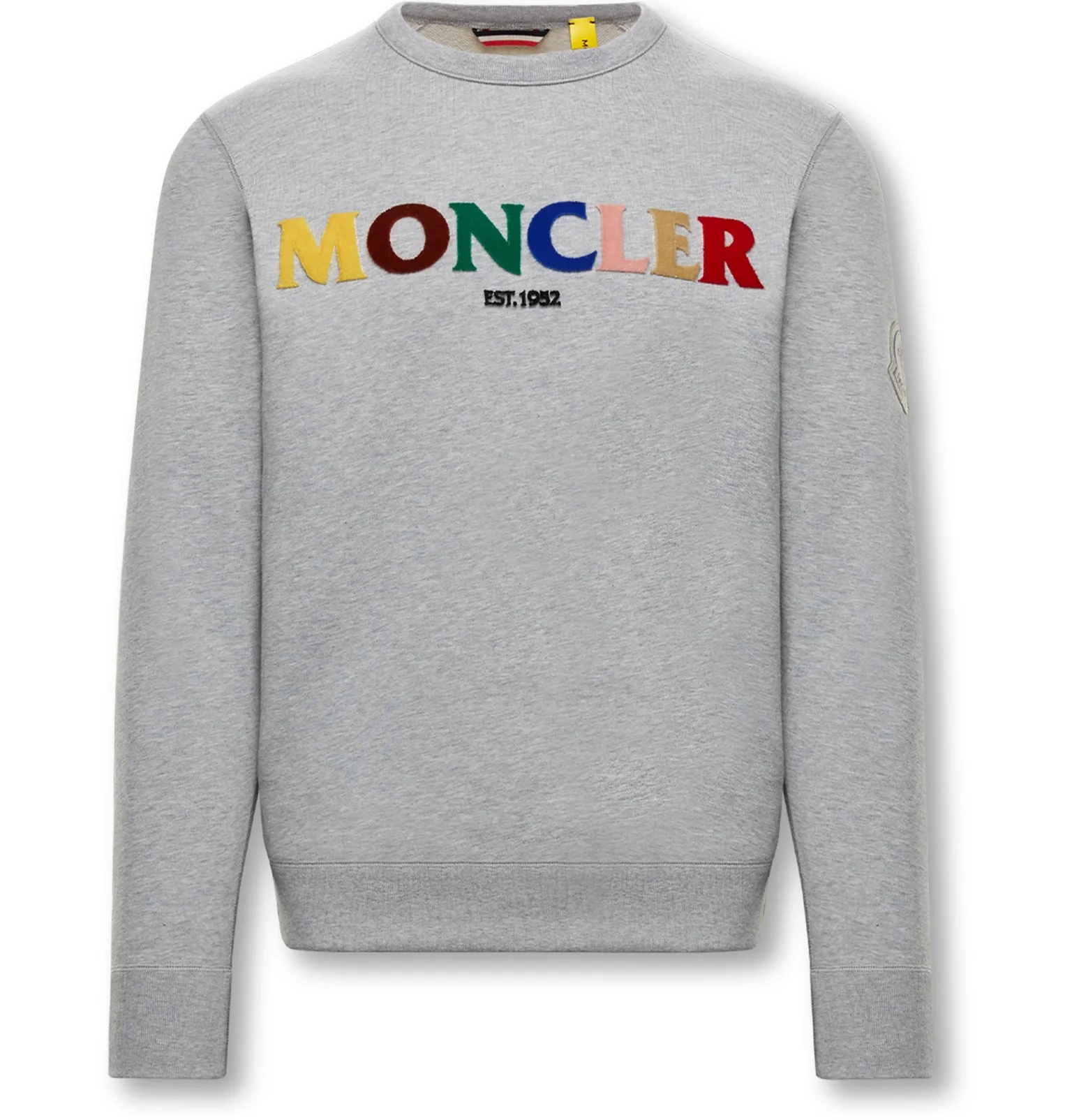 Logo-Appliquéd Mélange Cotton-Jersey Sweatshirt - 1