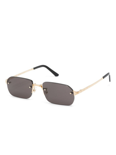 Cartier Santos rectangle-frame sunglasses outlook