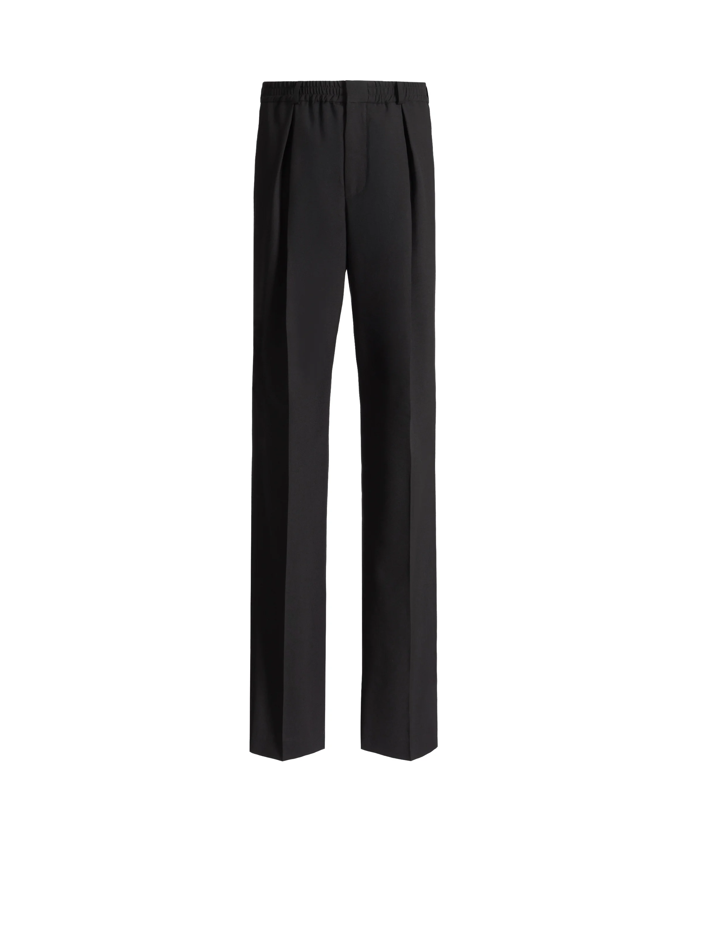 Wool trousers with elasticated waist - 1