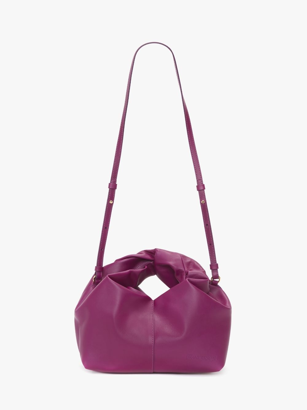 MINI TWISTER HOBO WITH STRAP - LEATHER CROSSBODY BAG - 5