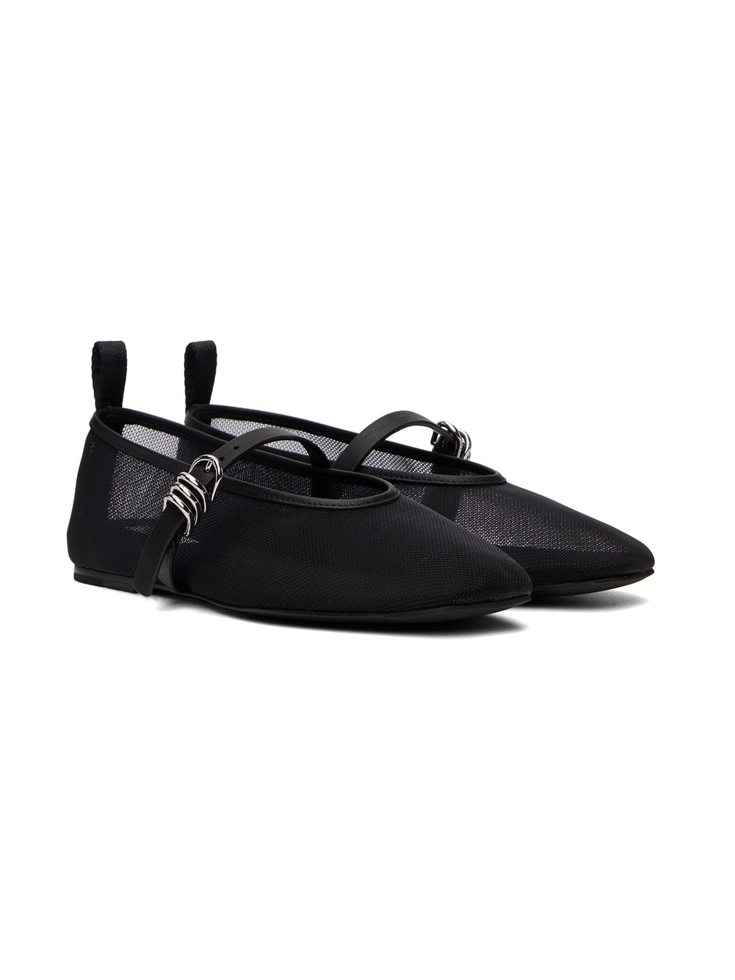 Black Spire Mary Jane Ballerina Flats - 4