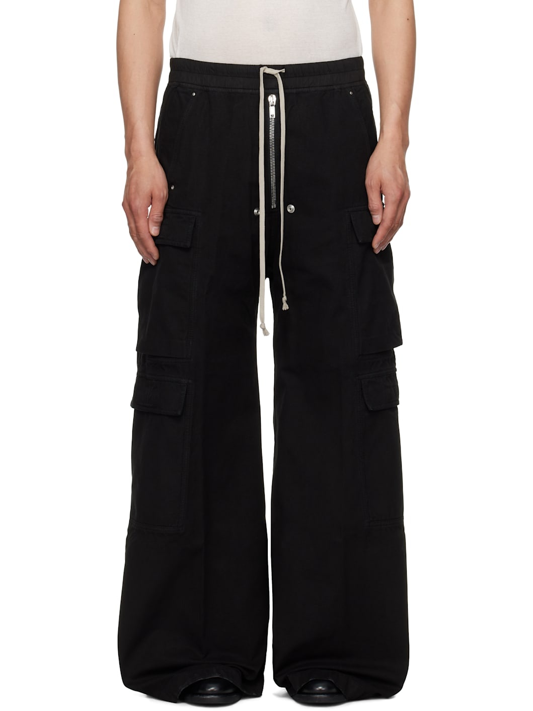 Black Hollywood Double Cargo Jumbo Belas Pants - 1