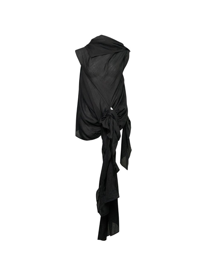 twisted-detail sleeveless blouse 1