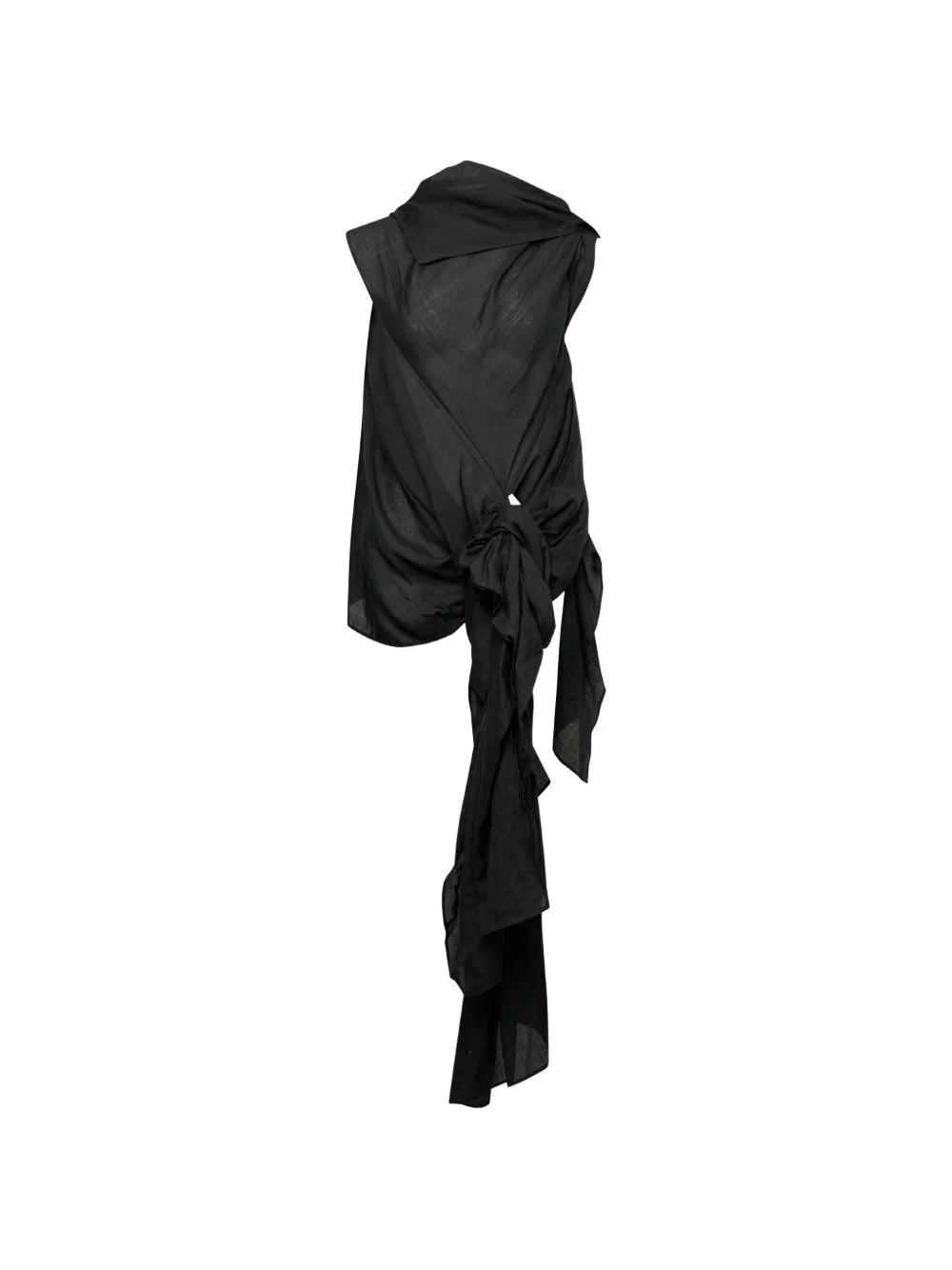 twisted-detail sleeveless blouse - 1
