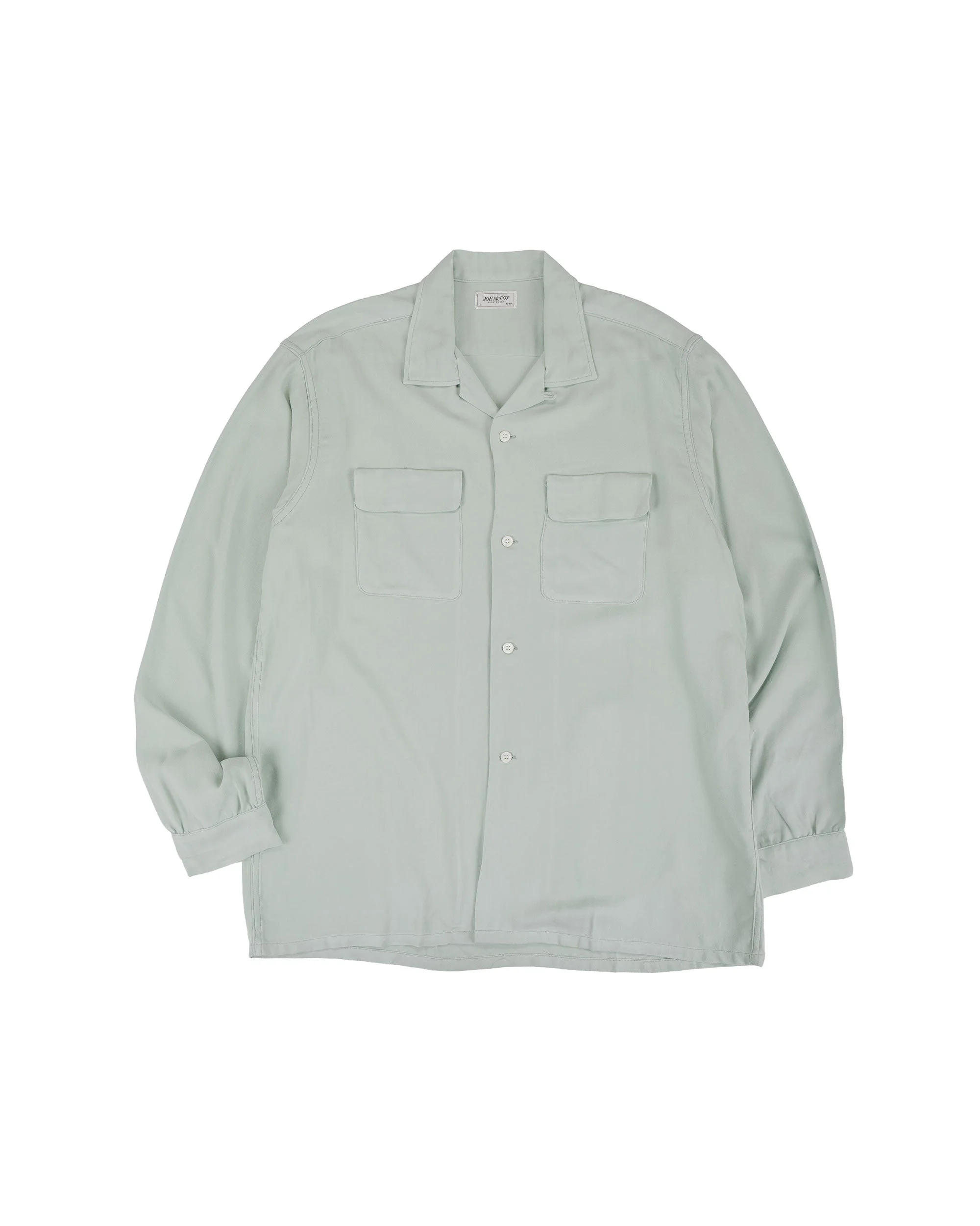 MS26008 Open Collar Rayon Shirt Mint - 1