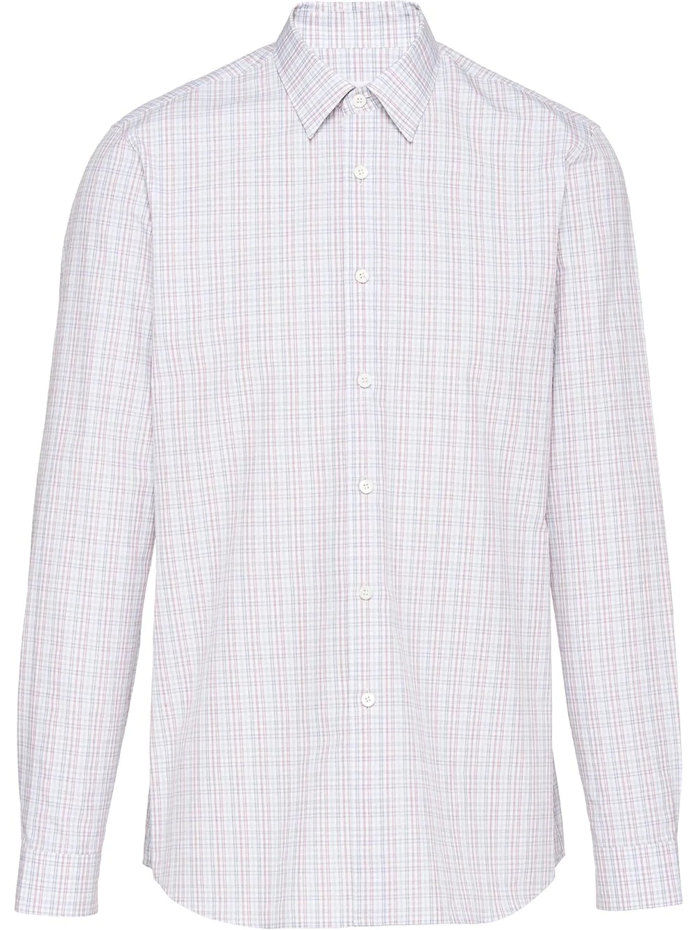 checked slim shirt - 1