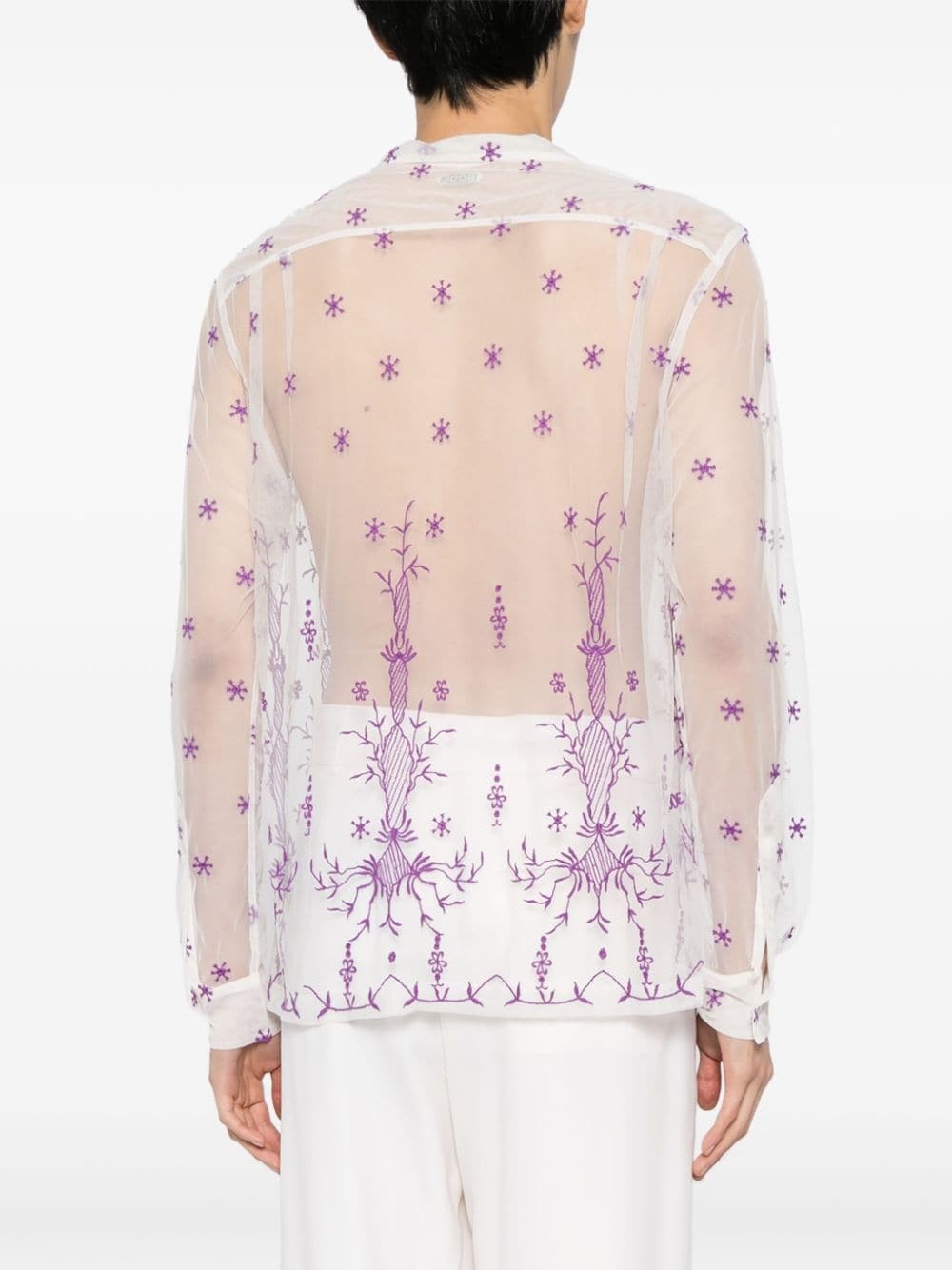 embroidered long-sleeve shirt - 4