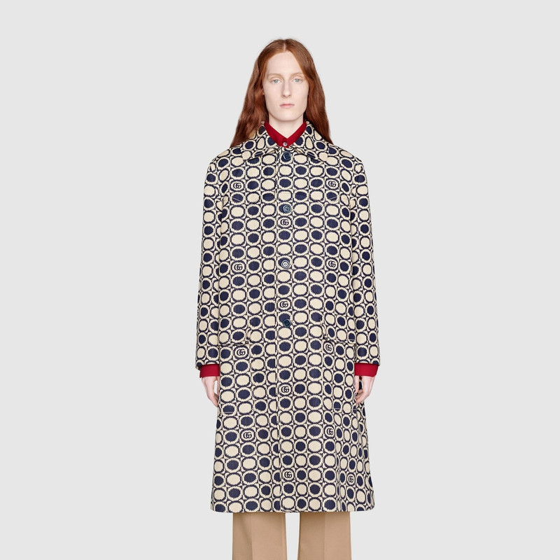 Geometric Double G cotton blend coat 3