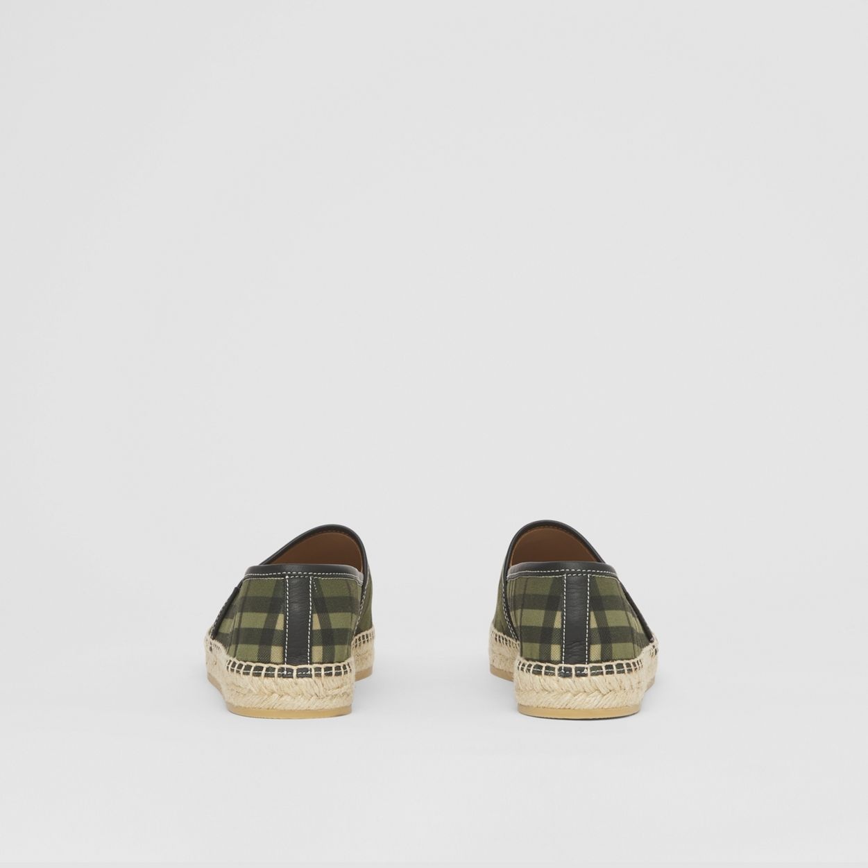 Vintage Check Cotton Canvas Espadrilles - 6
