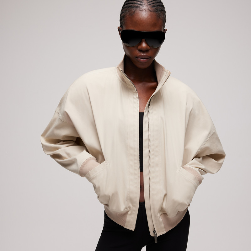 Silk poplin zip jacket - 1